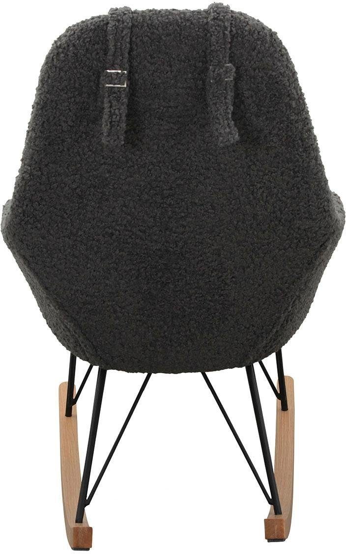 SalesFever Schommelstoel met bekleding in imitatiebont-look