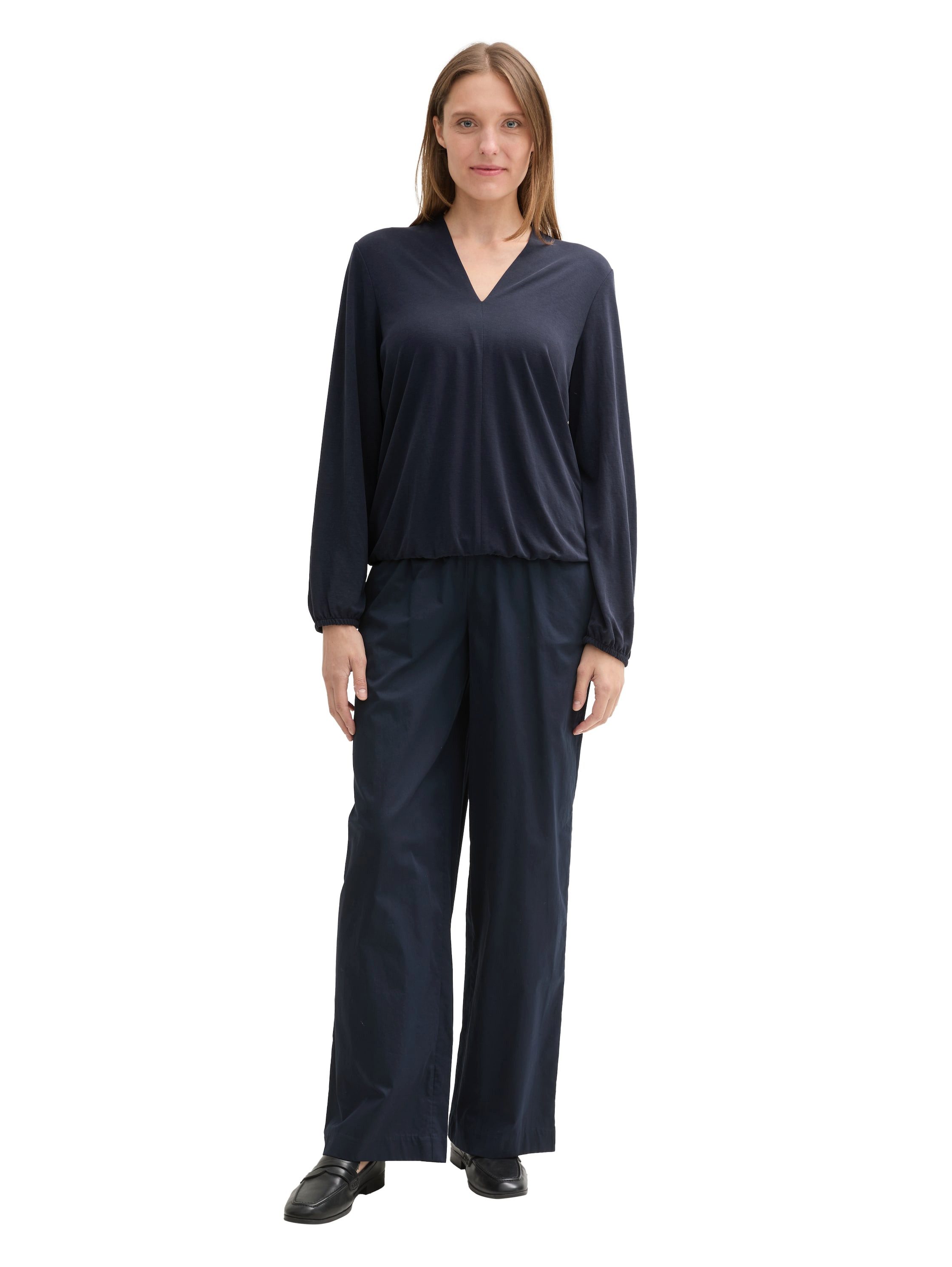 Tom Tailor Shirt met lange mouwen met v-hals