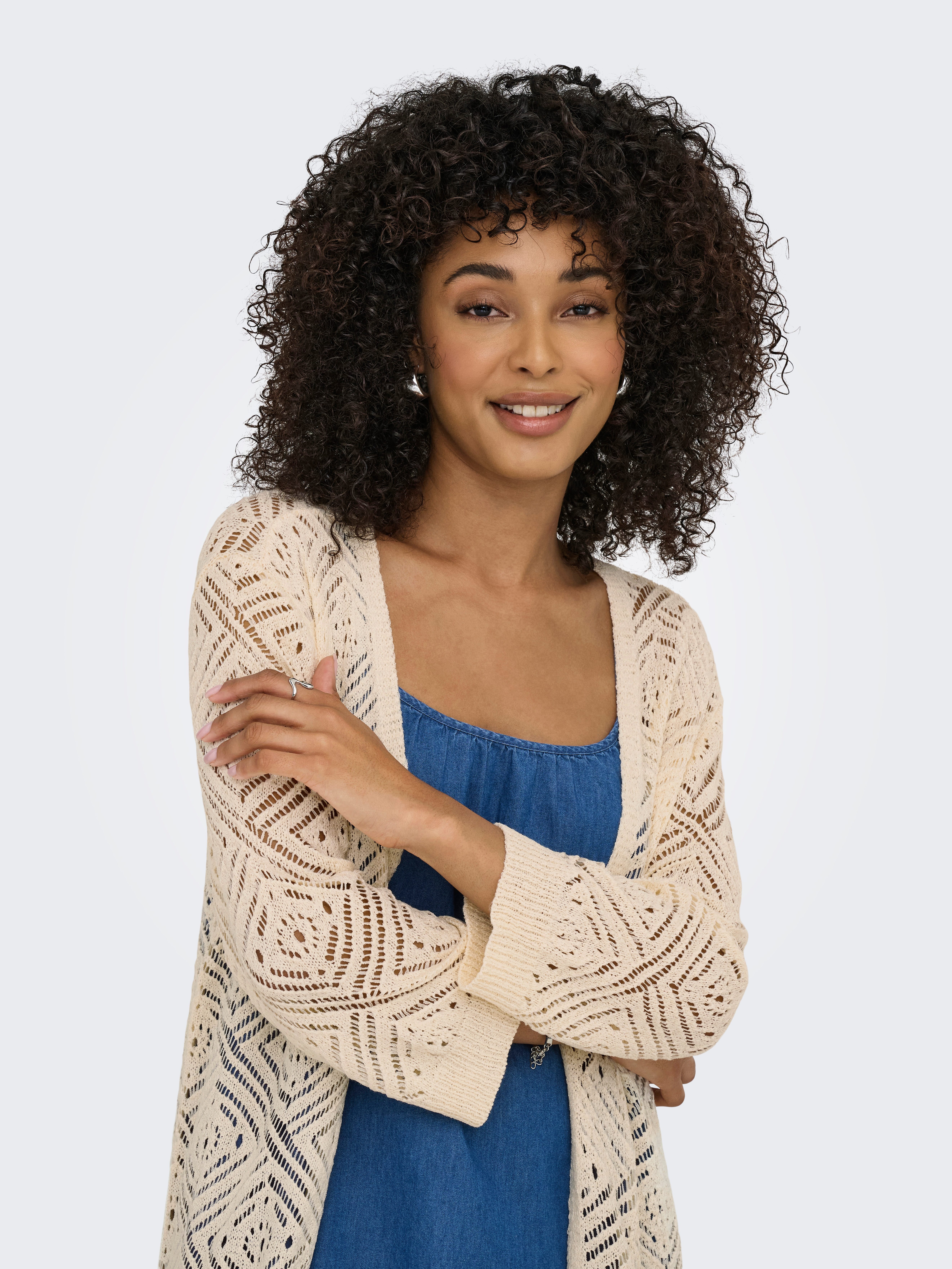 Only Vest ONLWISTY 7/8 OPEN CARDIGAN KNT