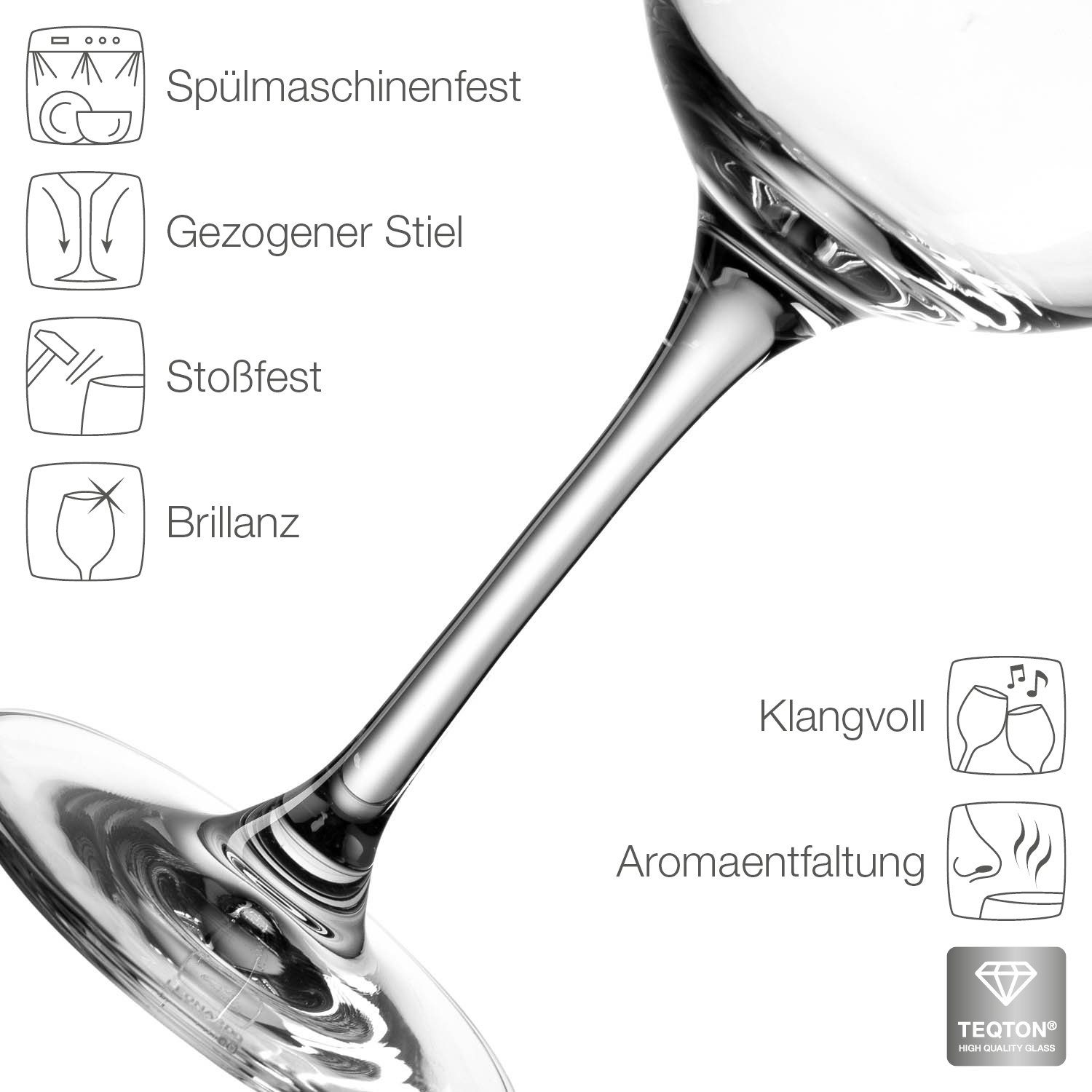 LEONARDO Wittewijnglas Tivoli (set, 6-delig)