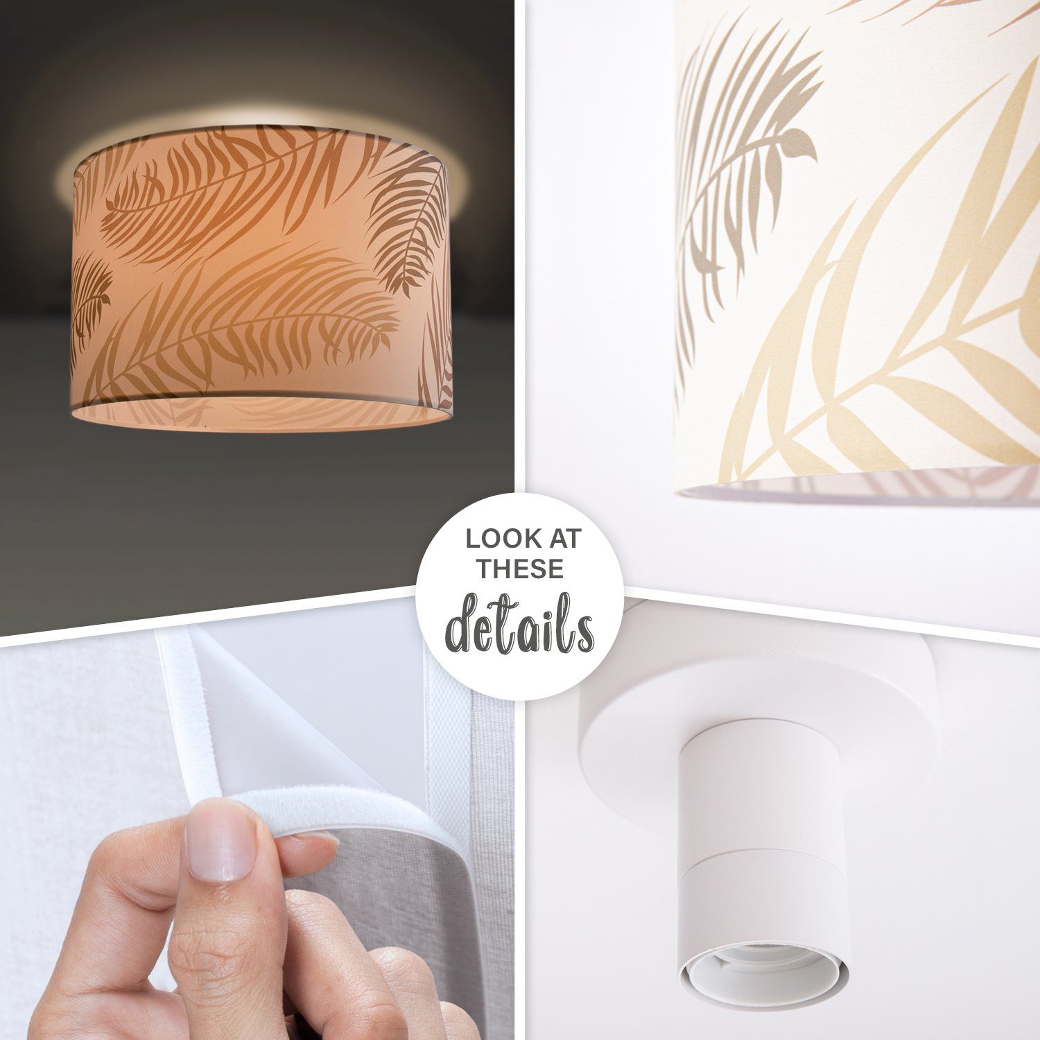 Paco Home Plafondlamp Kuba 123 LED lamp plafondlamp woonkamer decor woonkamer plafondlamp palmen