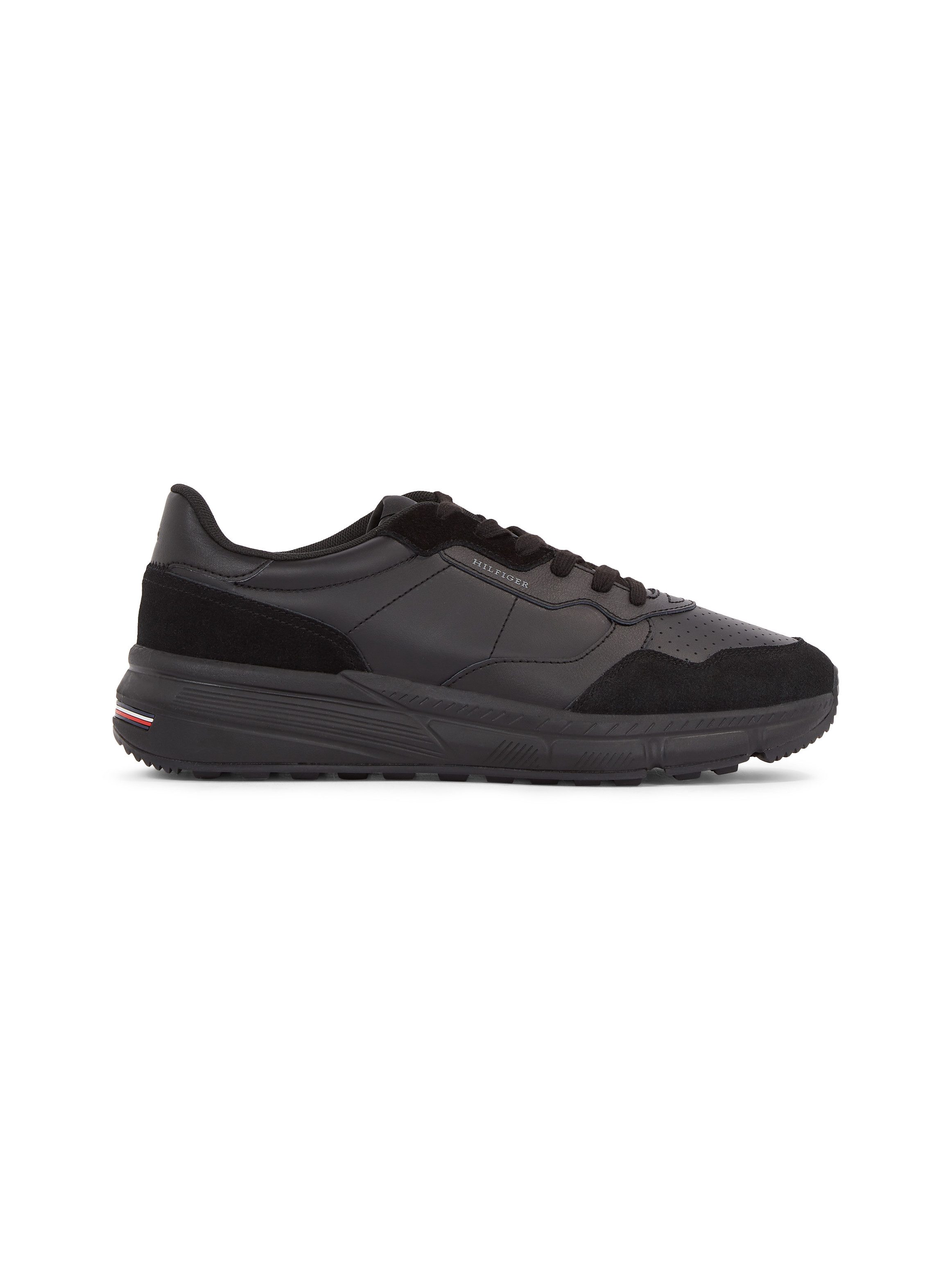 Tommy Hilfiger Sneakers met sleehak FASTON LTH MIX vrijetijdsschoen, veterschoen, lage schoen met gevoerde schacht