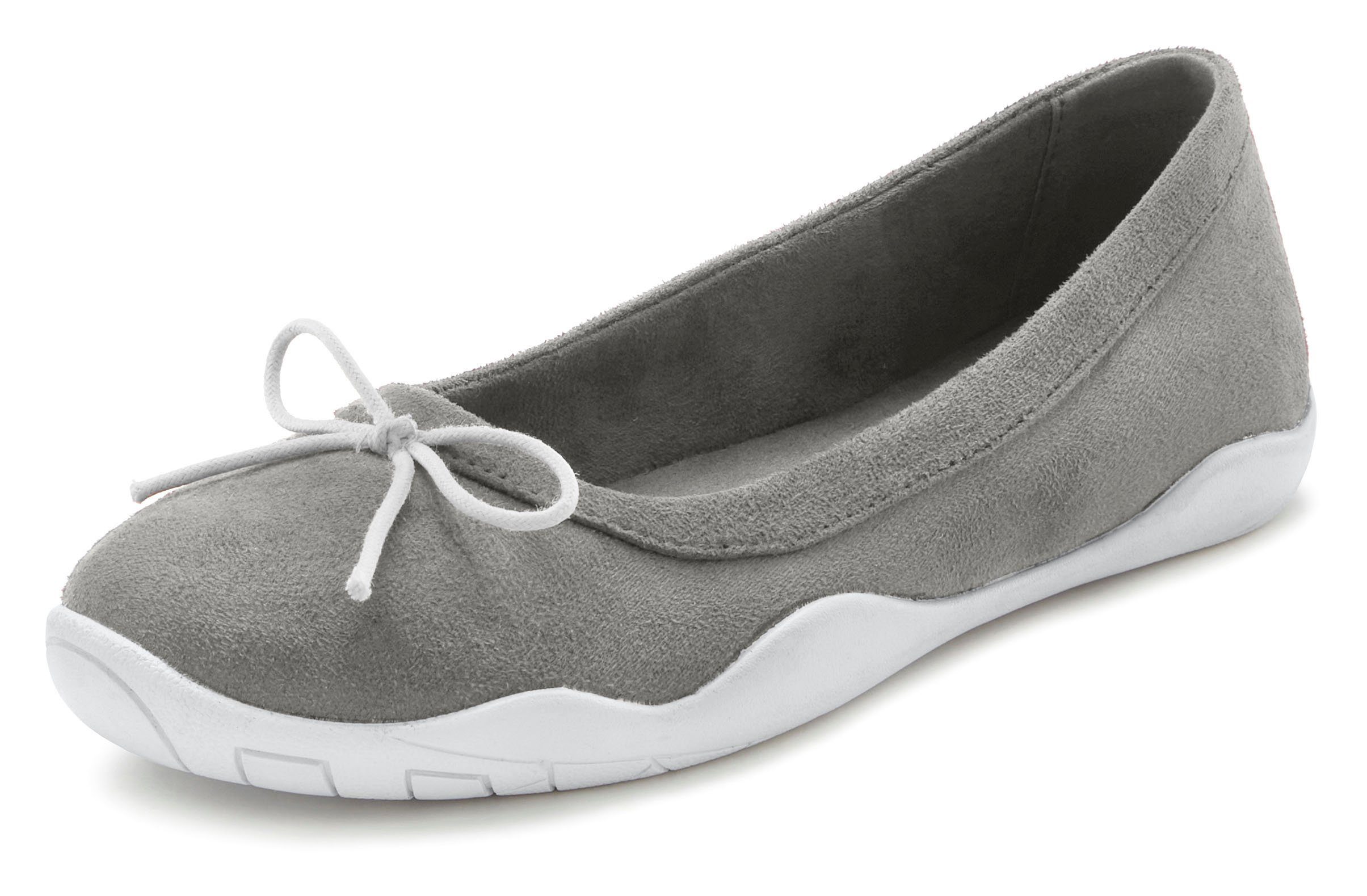 Lascana Ballerina's Sneaker, lichte vrijetijdsschoen, sneaker, instapper, lage schoen, platte zool vegan