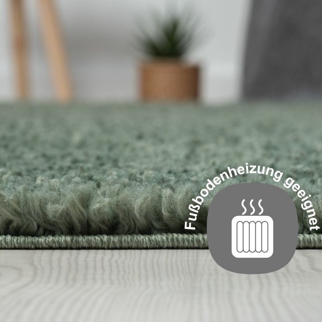 Myflair Möbel & Accessoires Hoogpolig vloerkleed My Shaggy Shaggy, uni-kleuren, licht glanzend, microvezel, extra fluffy