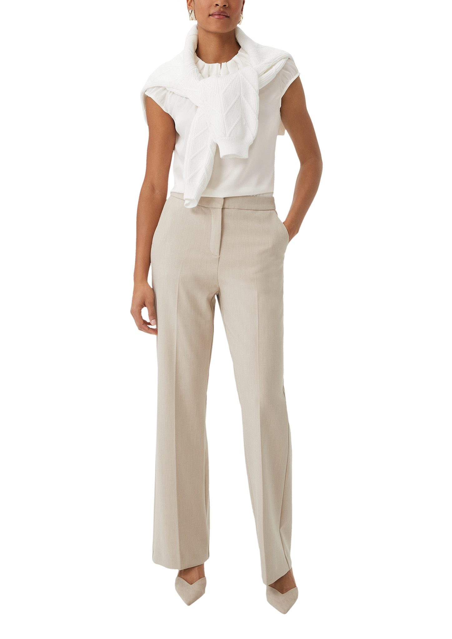 Comma Satijnen blouse met ruches