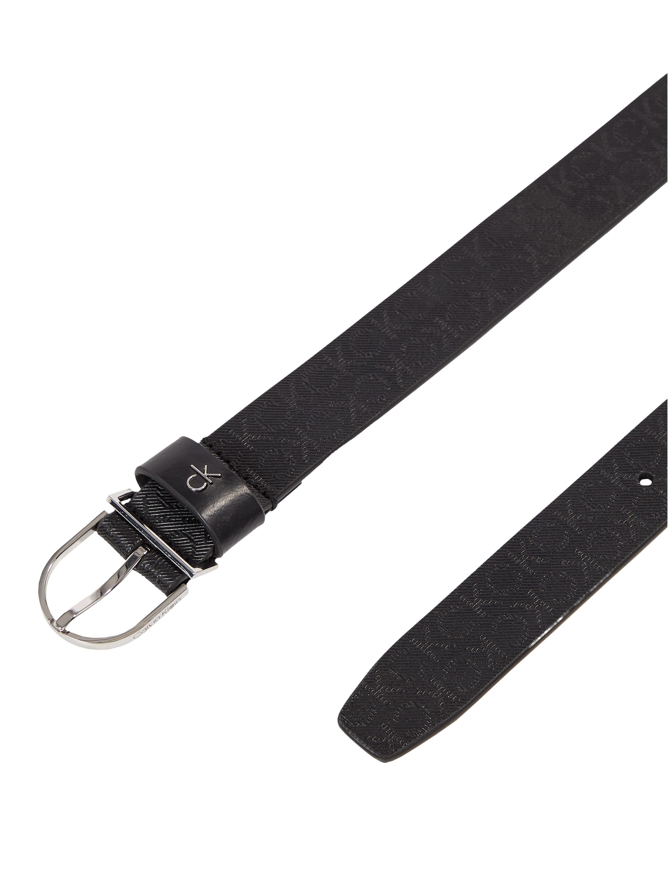 Calvin Klein Leren riem CK METAL ROUND BUCKLE 2.5_MONO