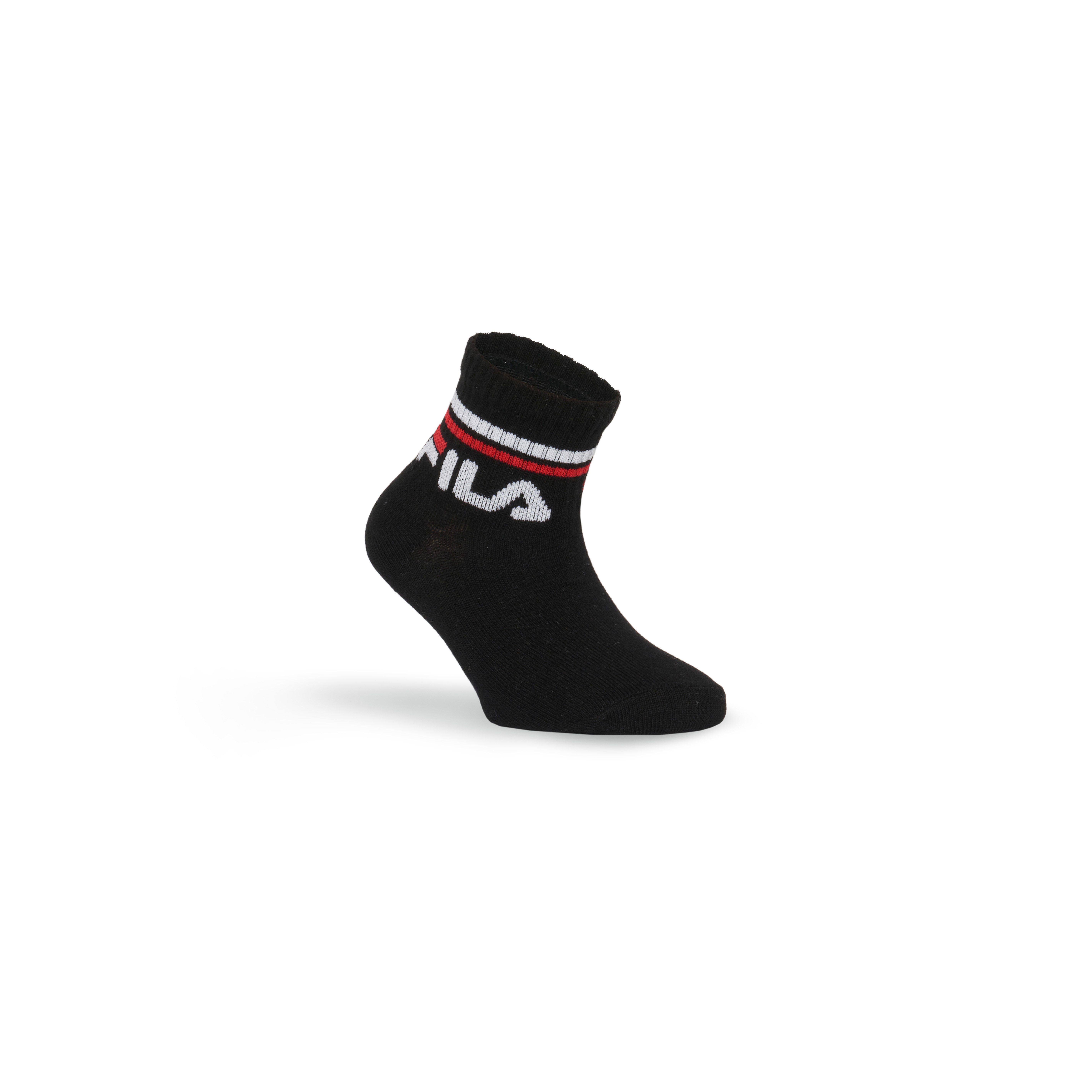 Fila Korte sokken JUNIOR UNISEX QUARTER PLAIN SOCKS met gebreid logo in de ribband, kindersokken (set, 6 paar)
