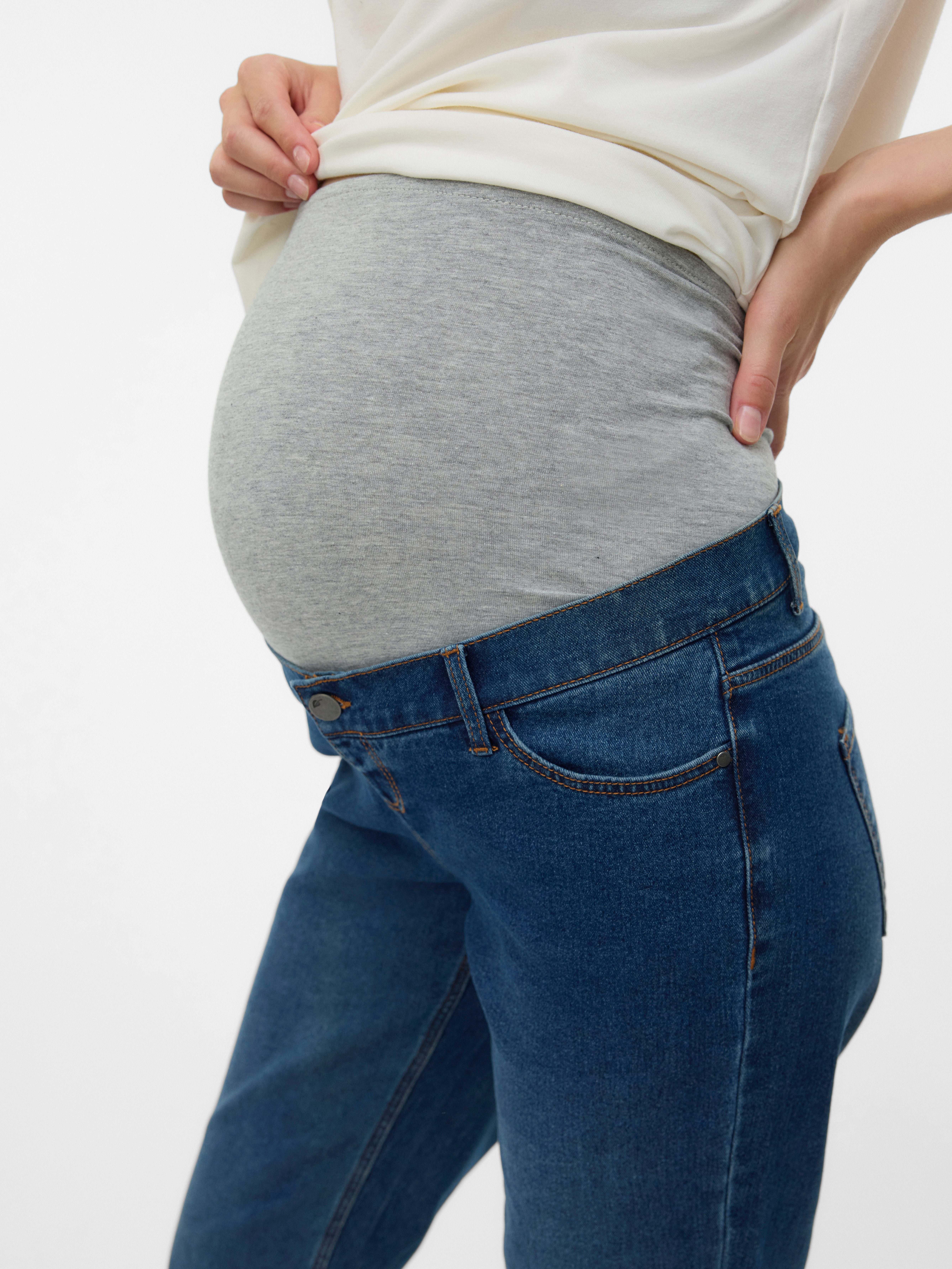 Mamalicious Zwangerschapsjeans MLEDINA FLARED DB JEANS NOOS