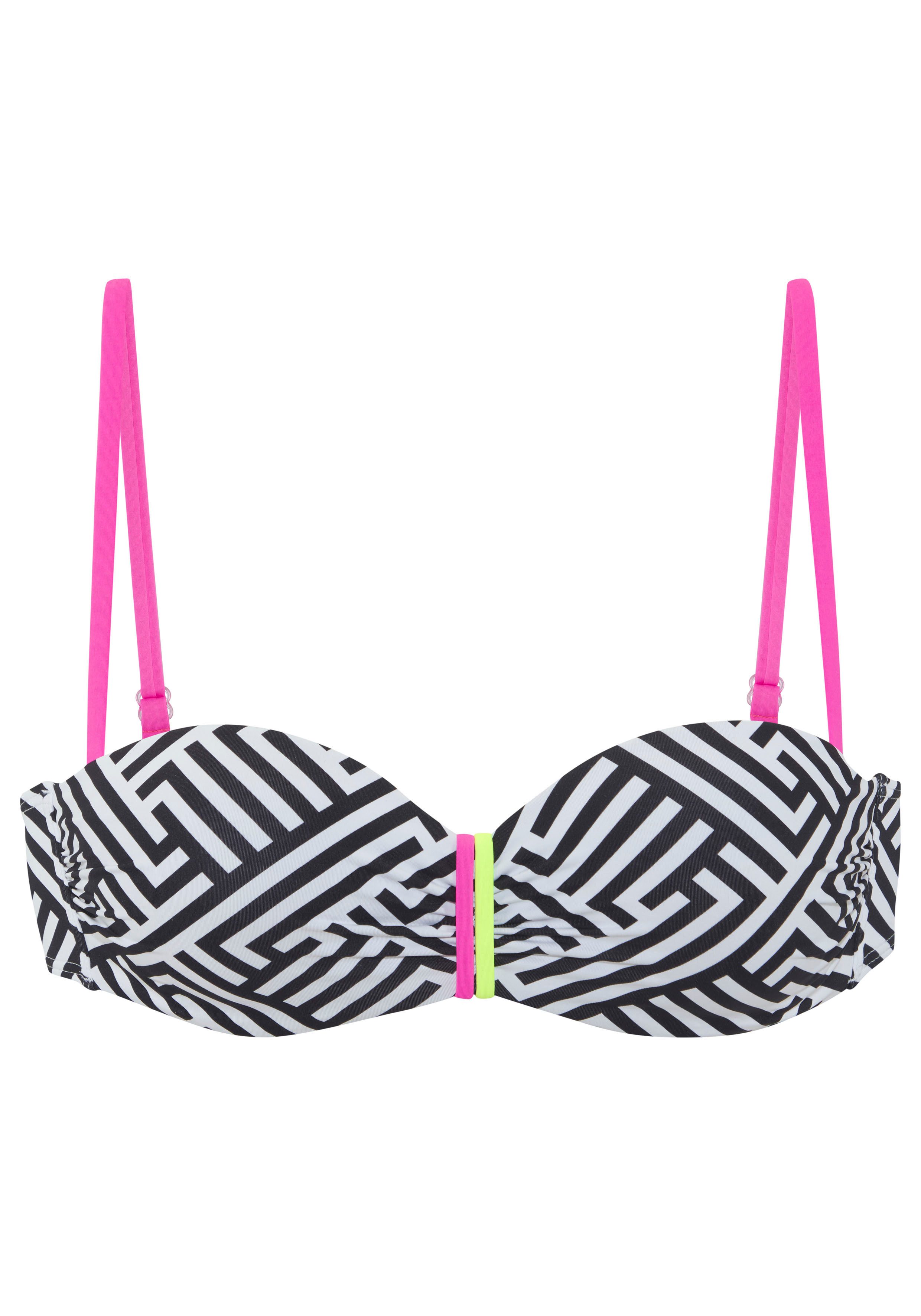 Buffalo Beugelbandeau bikinitop Gio Met contrastkleurige details