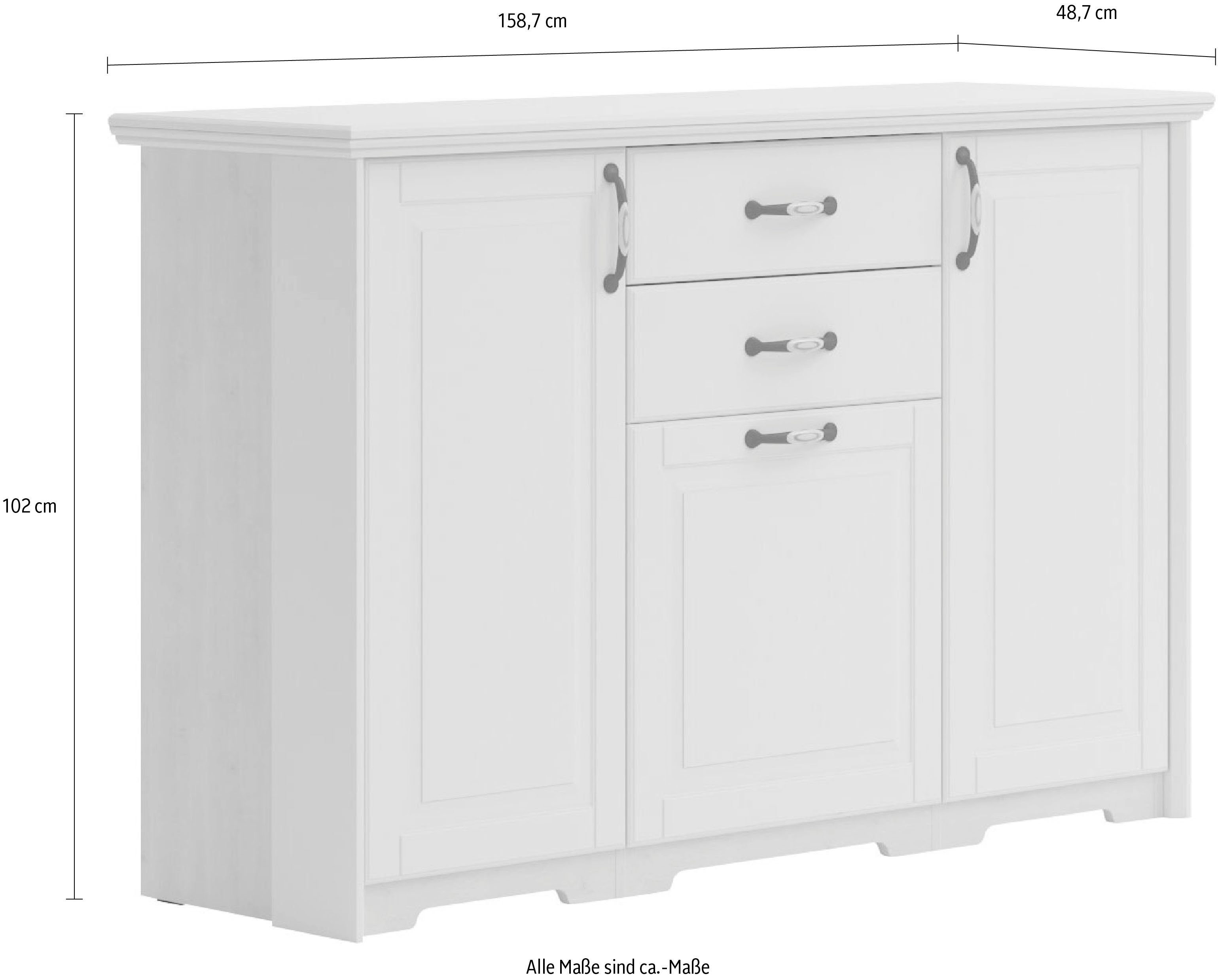 Home affaire Kast Evergreen hoogwaardig uv gelakt, met soft-closefunctie