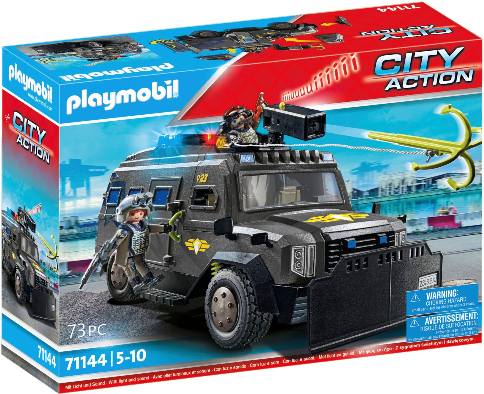 Playmobil® Constructie-speelset SWAT terreinvoertuig (71144), My Action Heroes (73-delig)