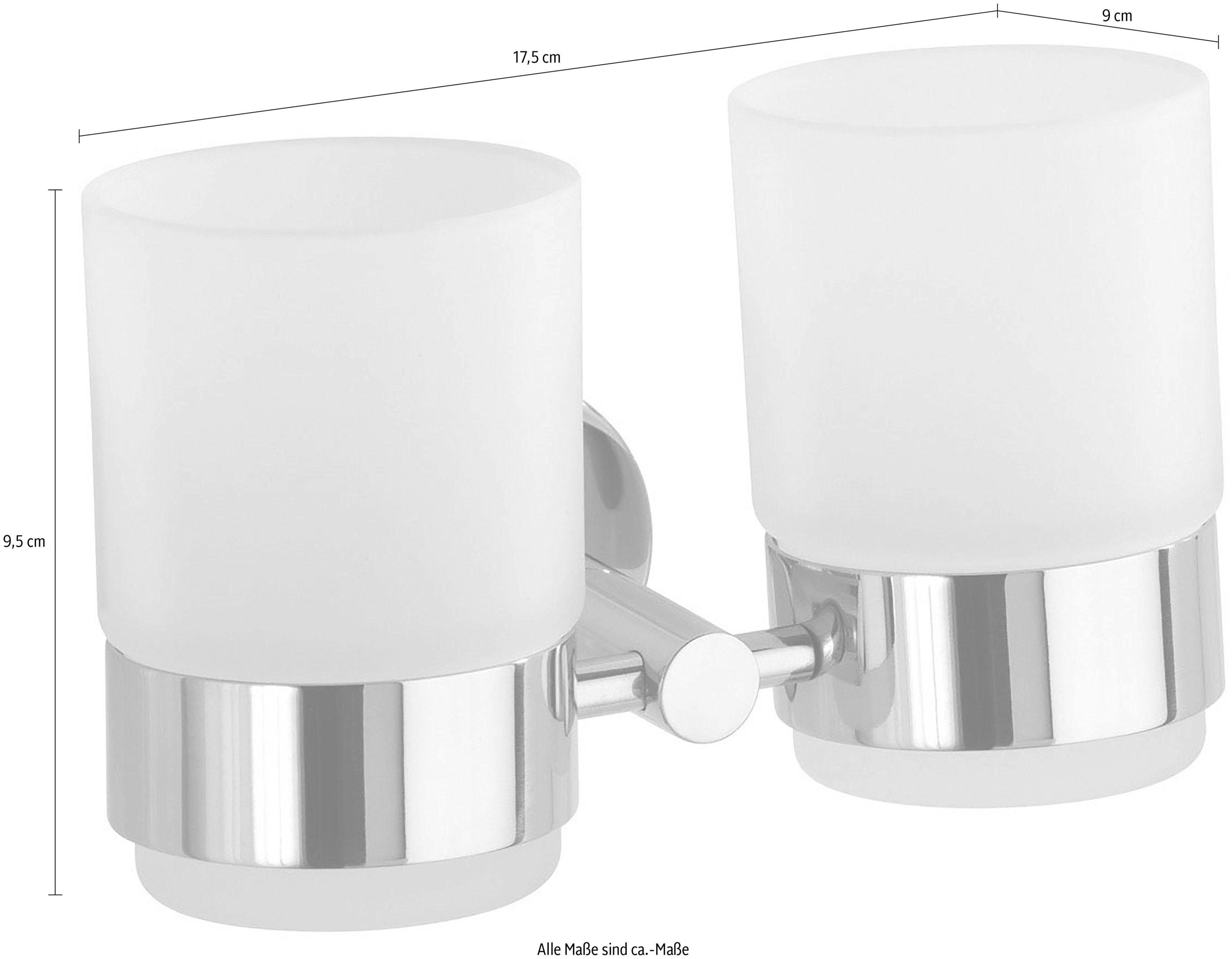 WENKO Poetsbeker Bosio van gesatineerd glas (2 stuks)
