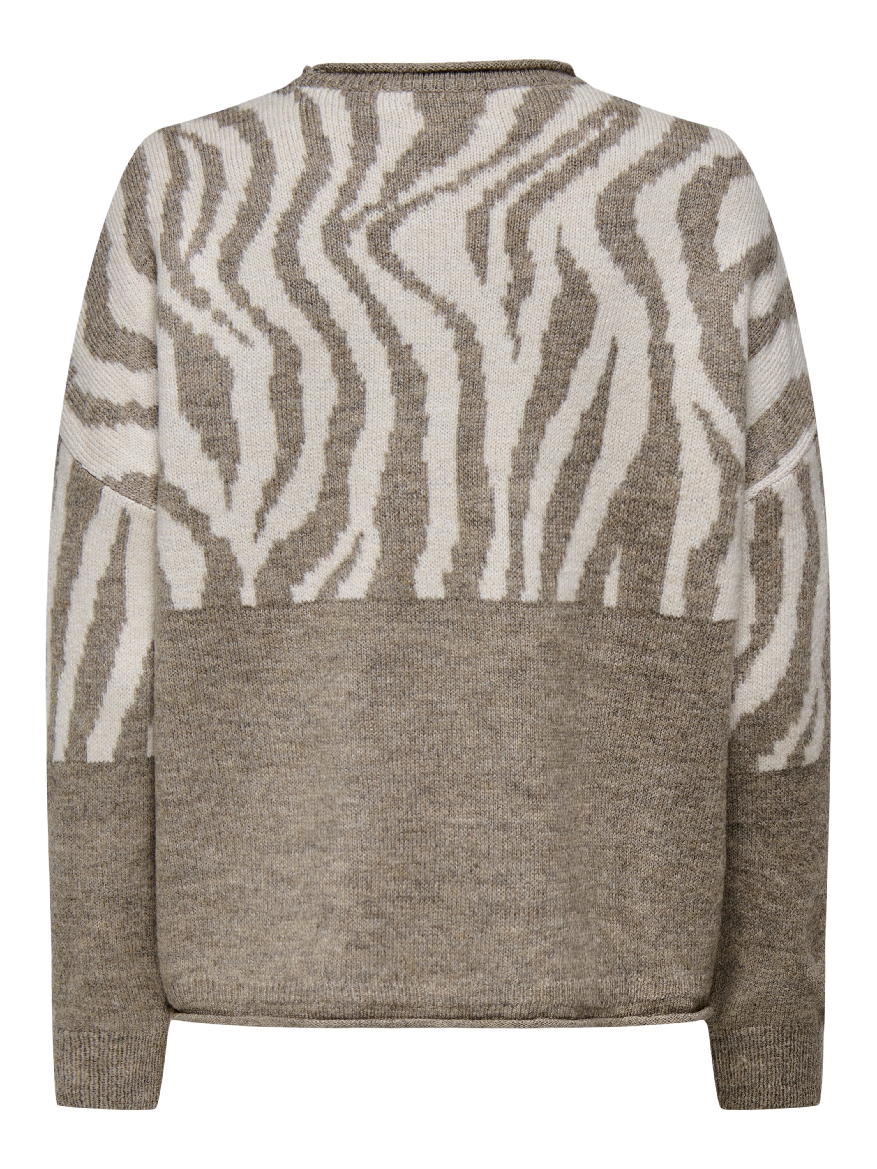 Only Trui met ronde hals ONLJADE ANIMAL LS O-NECK NOOS KNT