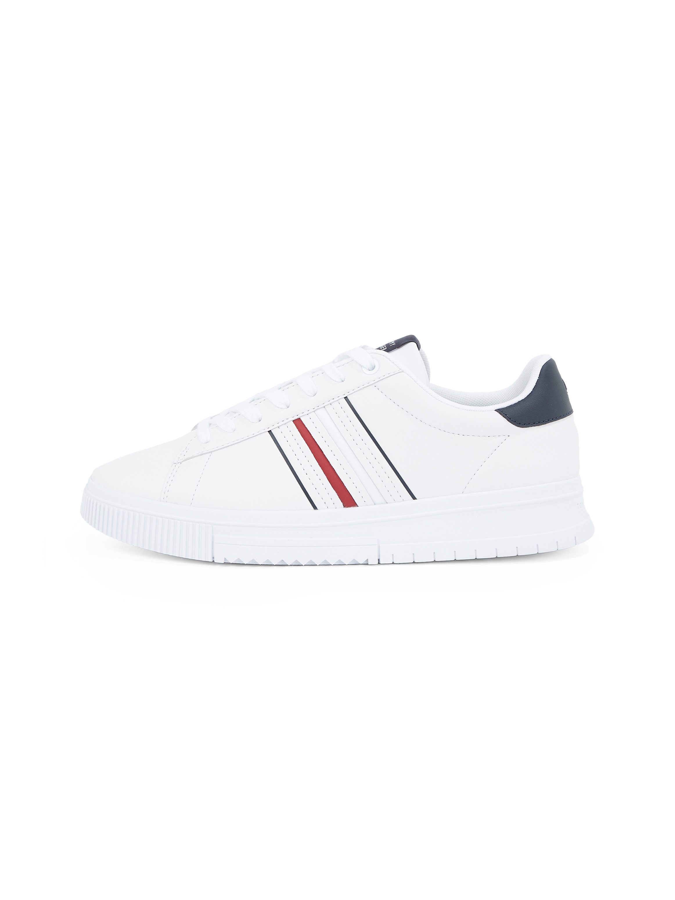 Tommy Hilfiger Sneakers MODERN CUPSOLE STRIPES LTH , vrijetijdsschoen, lage schoen, veterschoen met zijstrepen
