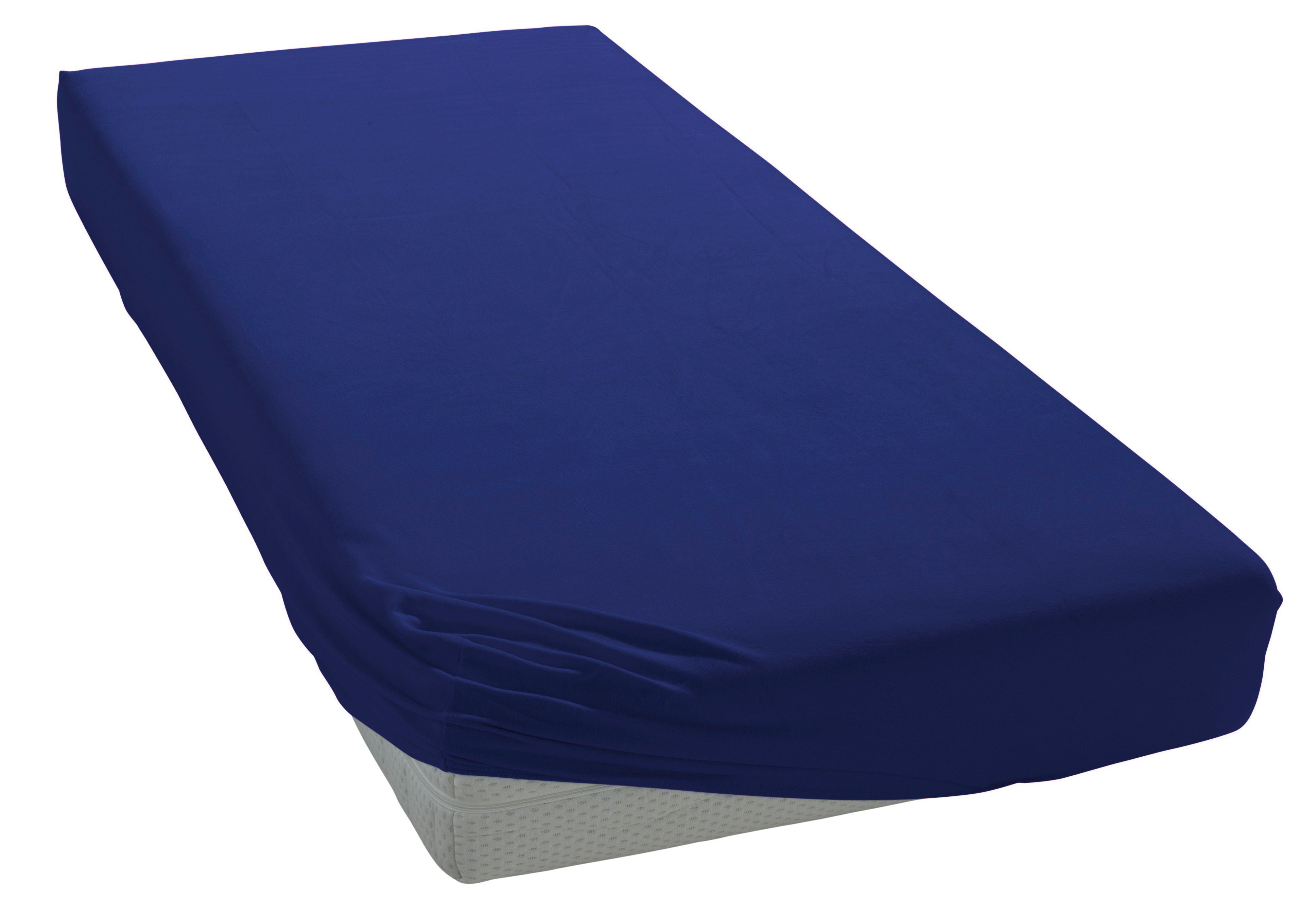 bellana Hoeslaken Jersey-elastaan aqua in mt. 90x200, 140x200 of 180x200 cm van katoen, voor matrassen tot 35 cm hoogte, laken, hoeslaken (1 stuk)