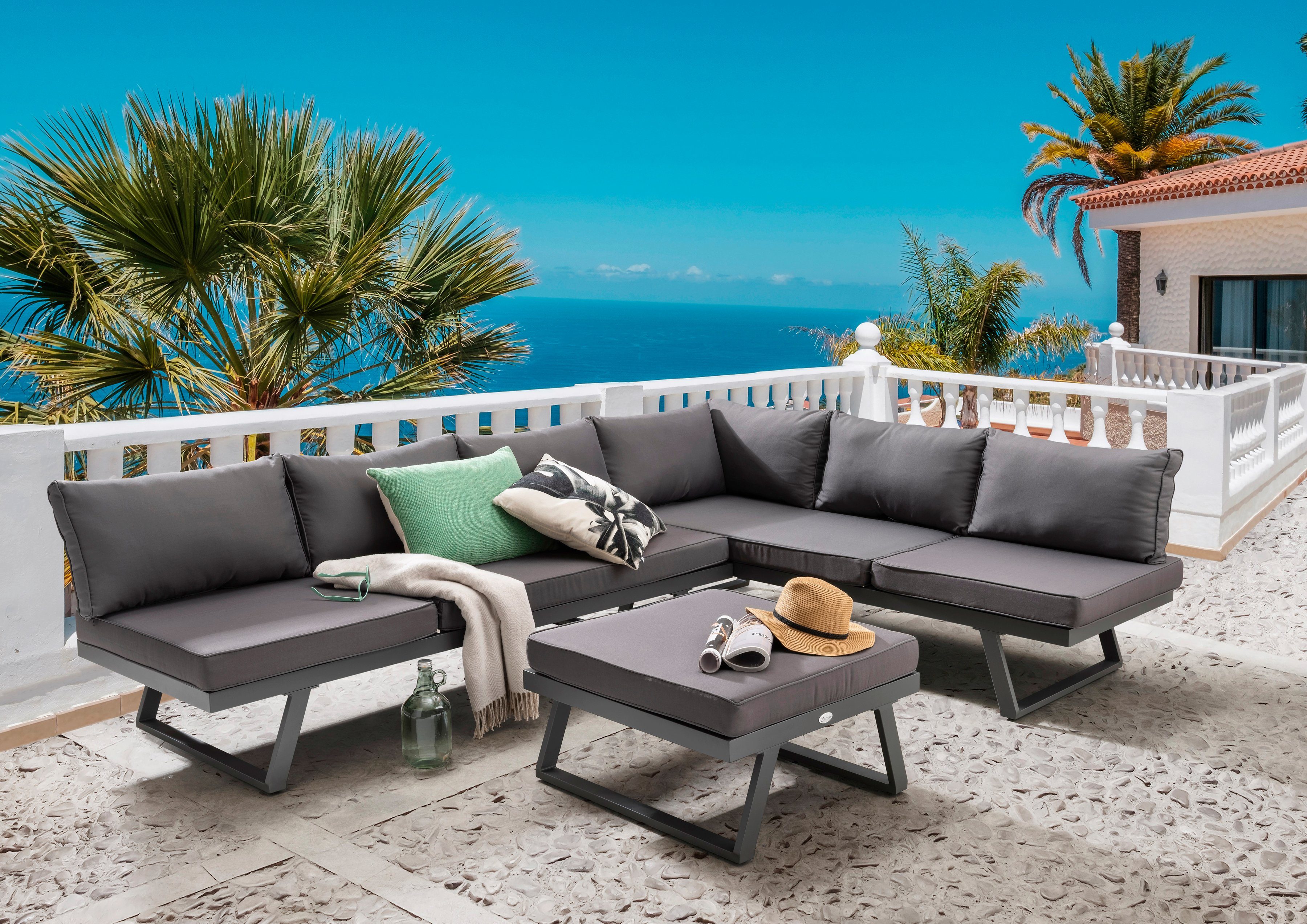 Destiny Tuinset Manhattan Aluminium, textiel (set, 13-delig)