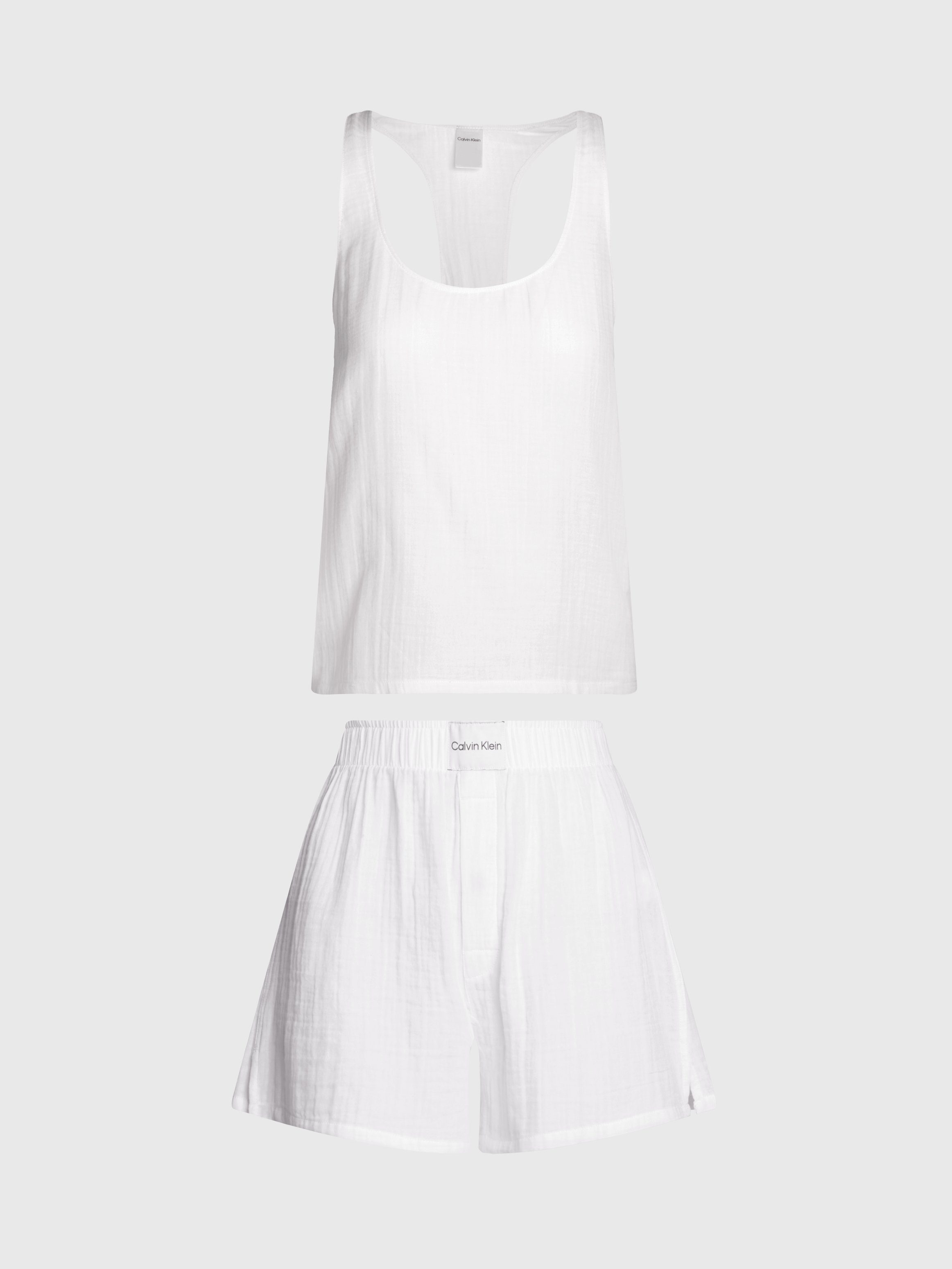 Calvin Klein Pyjama SLEEVELESS SHORT SET met merklabel in de taille (set, 2-delig)