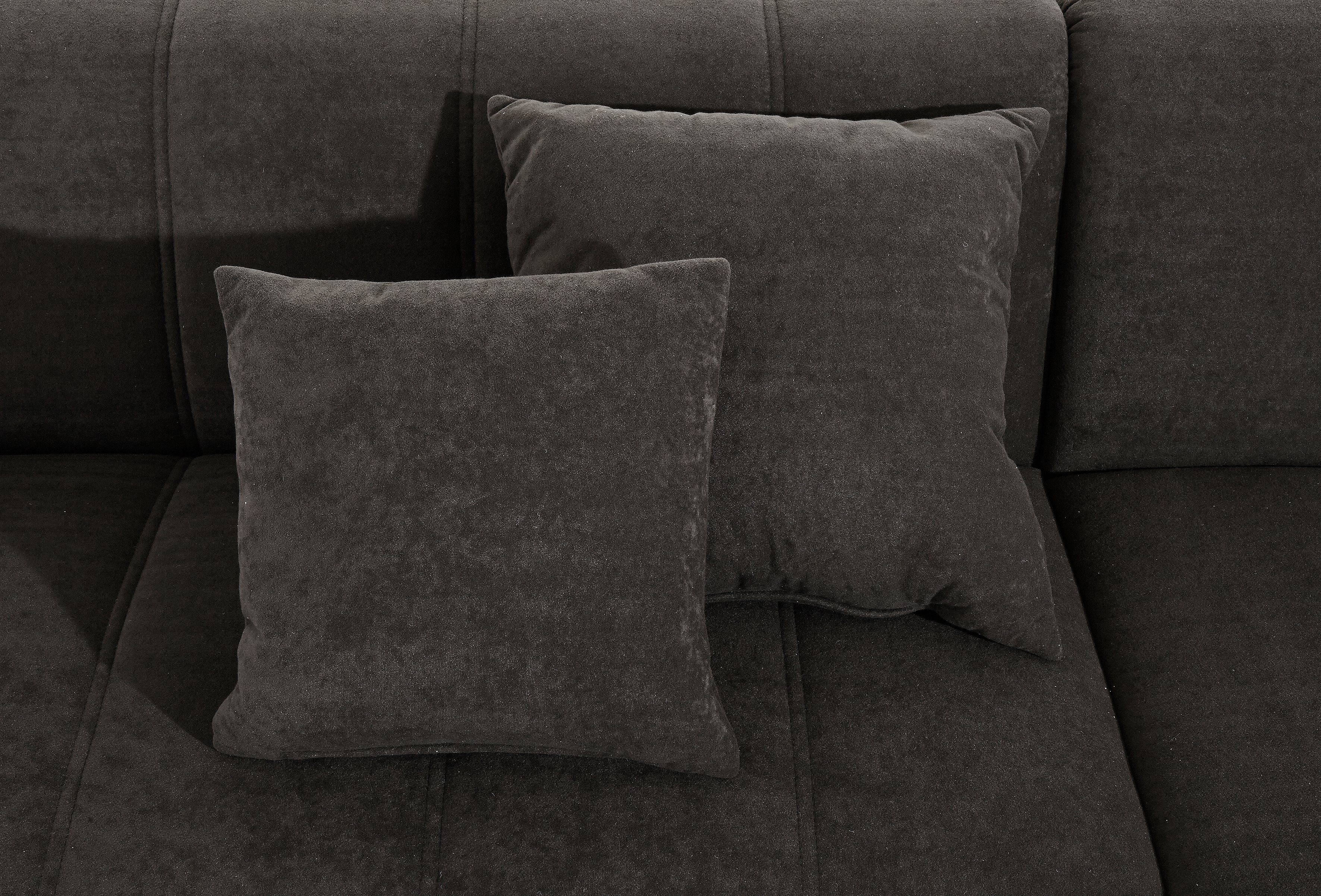 INOSIGN Hoekbank Turah incl. sierkussens, modern doorgestikt, ook in leer naar keuze met slaapfunctie, bedbank, bxdxh: 239x152x75 cm, l-model