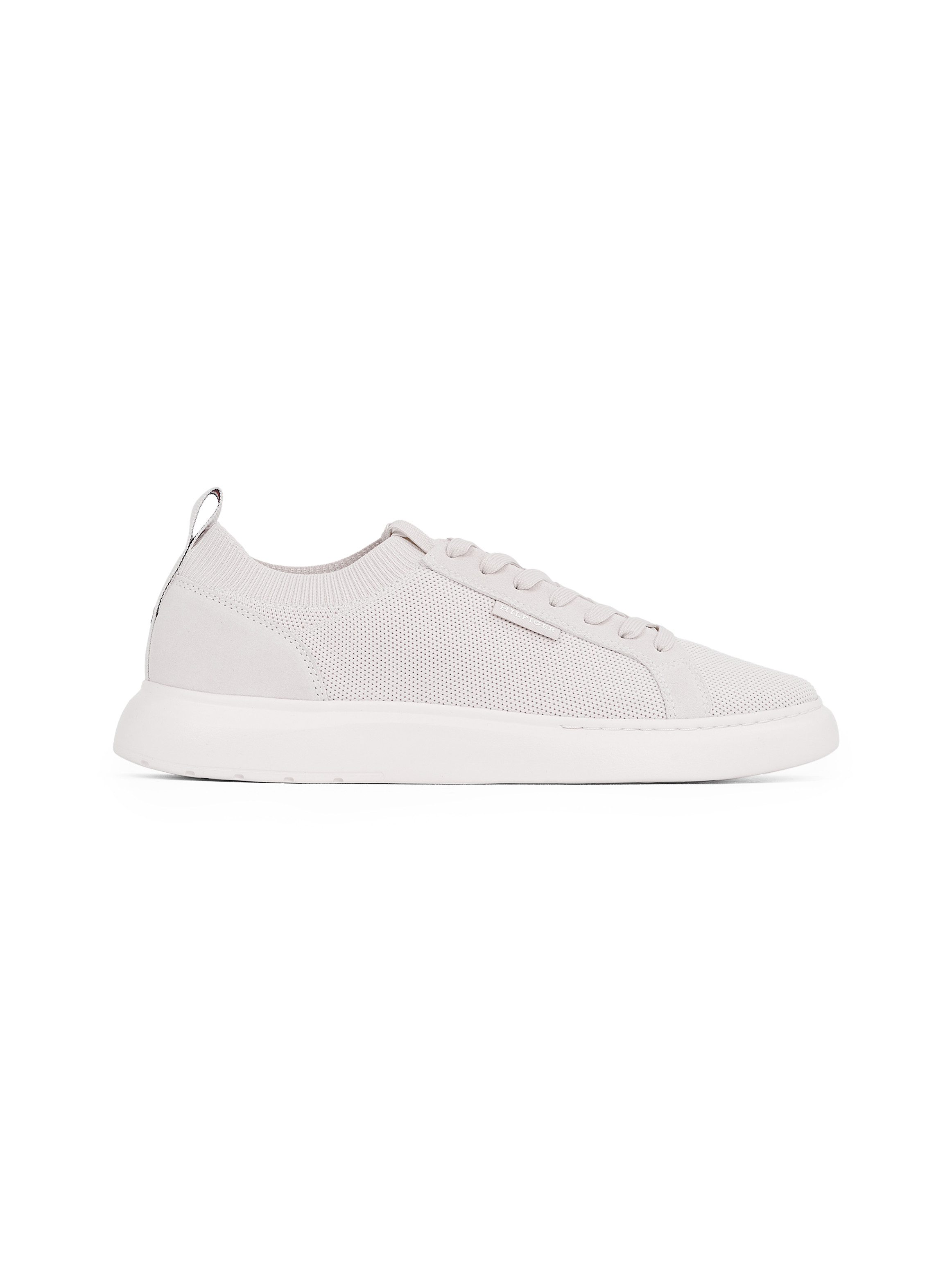 Tommy Hilfiger Plateausneakers LIGHT CUPSOLE KNIT SEASONAL , vrijetijdsschoen, lage schoen, veterschoen met logo-opdruk