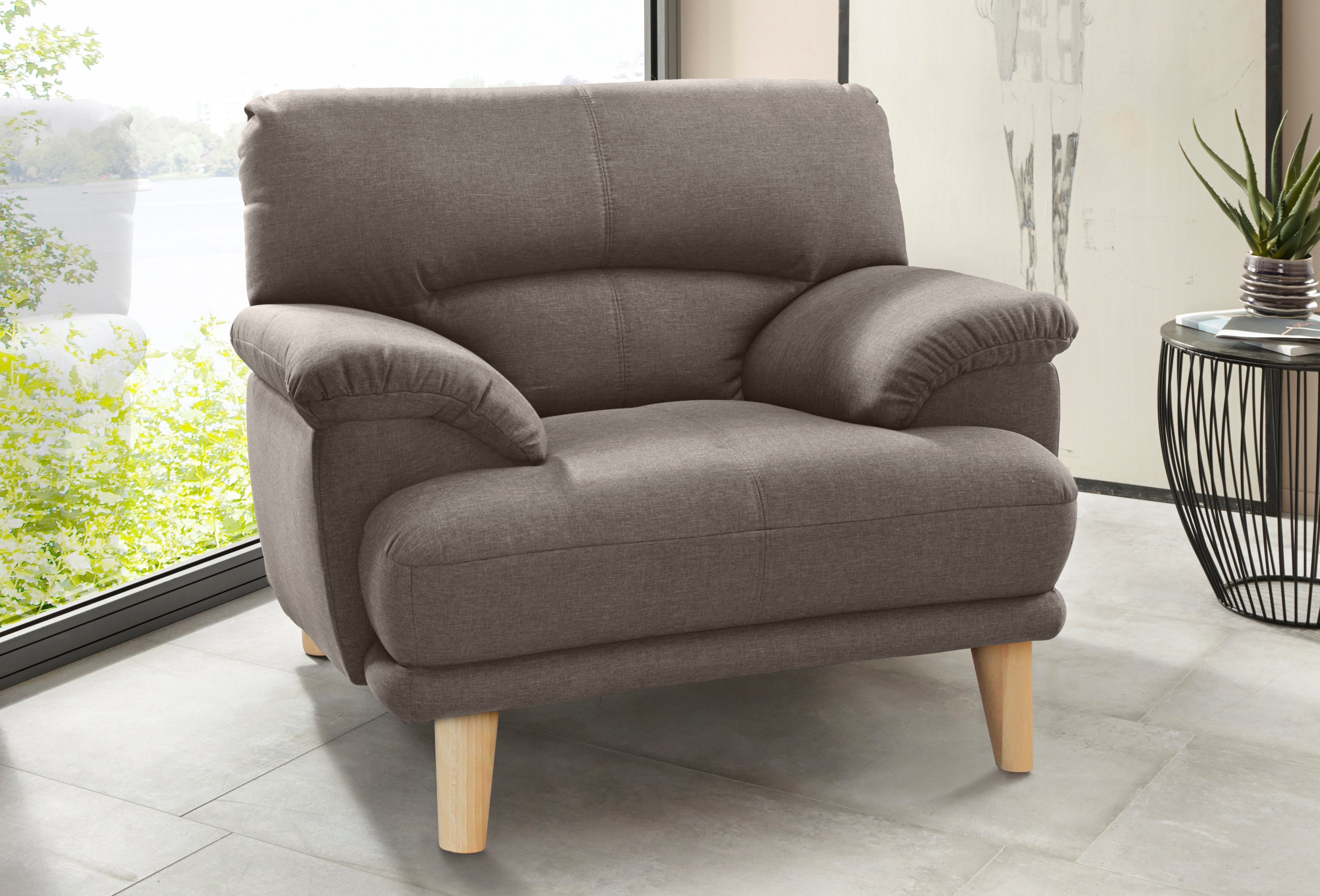 TRENDMANUFAKTUR Fauteuil Cecilia, loungestoel, Italiaans ontwerp, comfortabele armleuningen