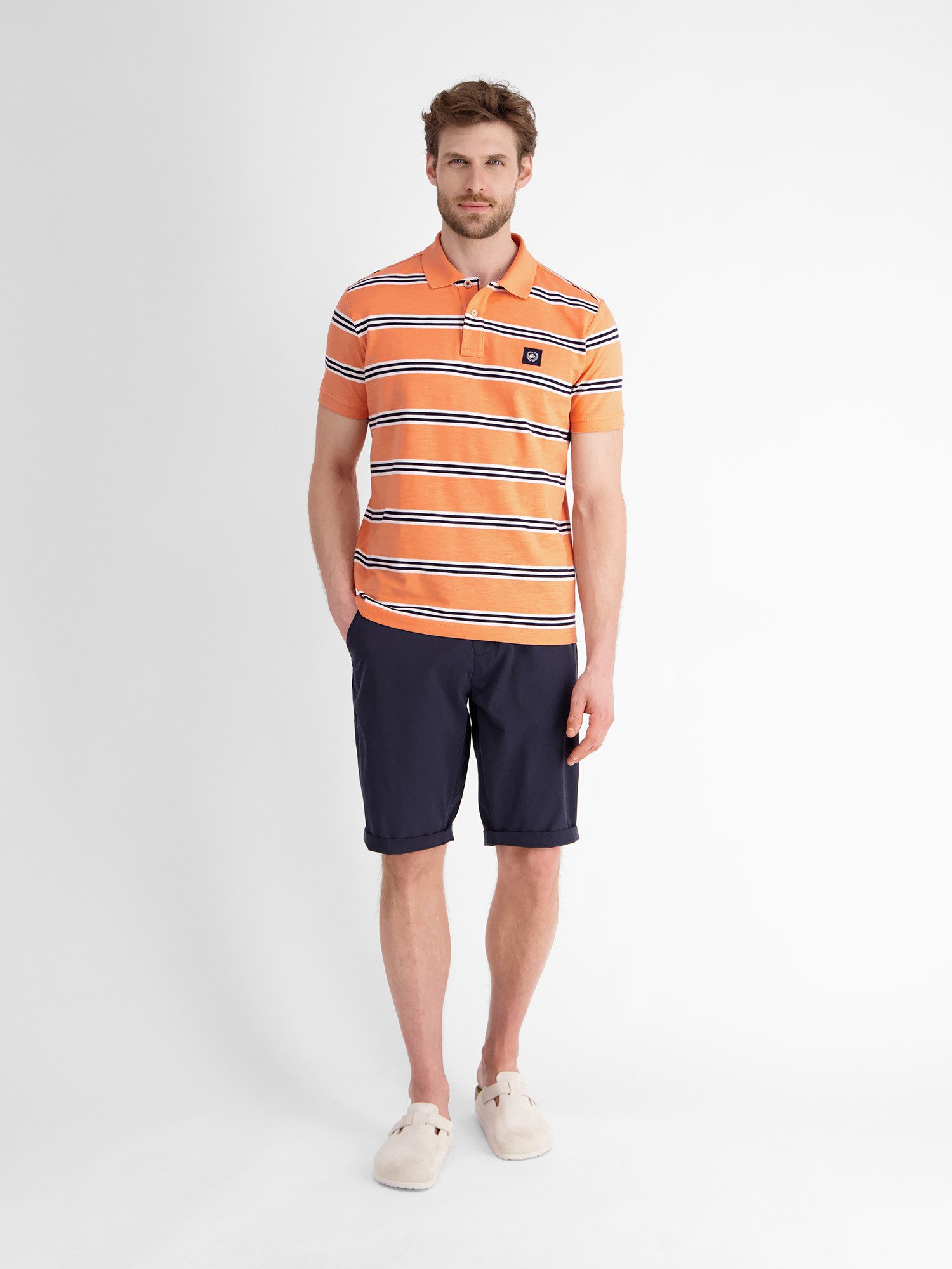 Lerros Poloshirt LERROS heren poloshirt in rugby-look