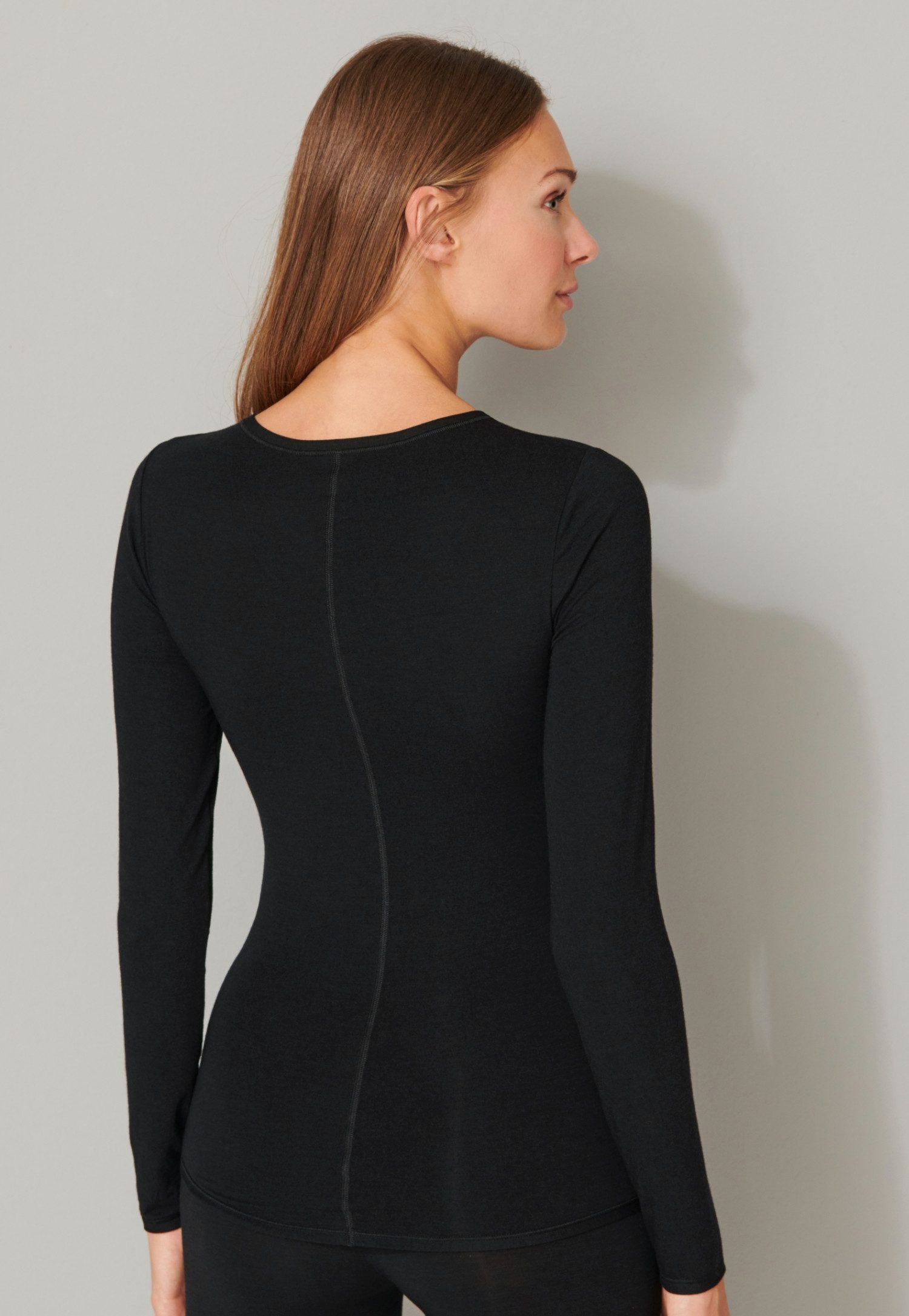 Schiesser Shirt met lange mouwen Personal Fit met platte zijnaden voor het hoogste draagcomfort