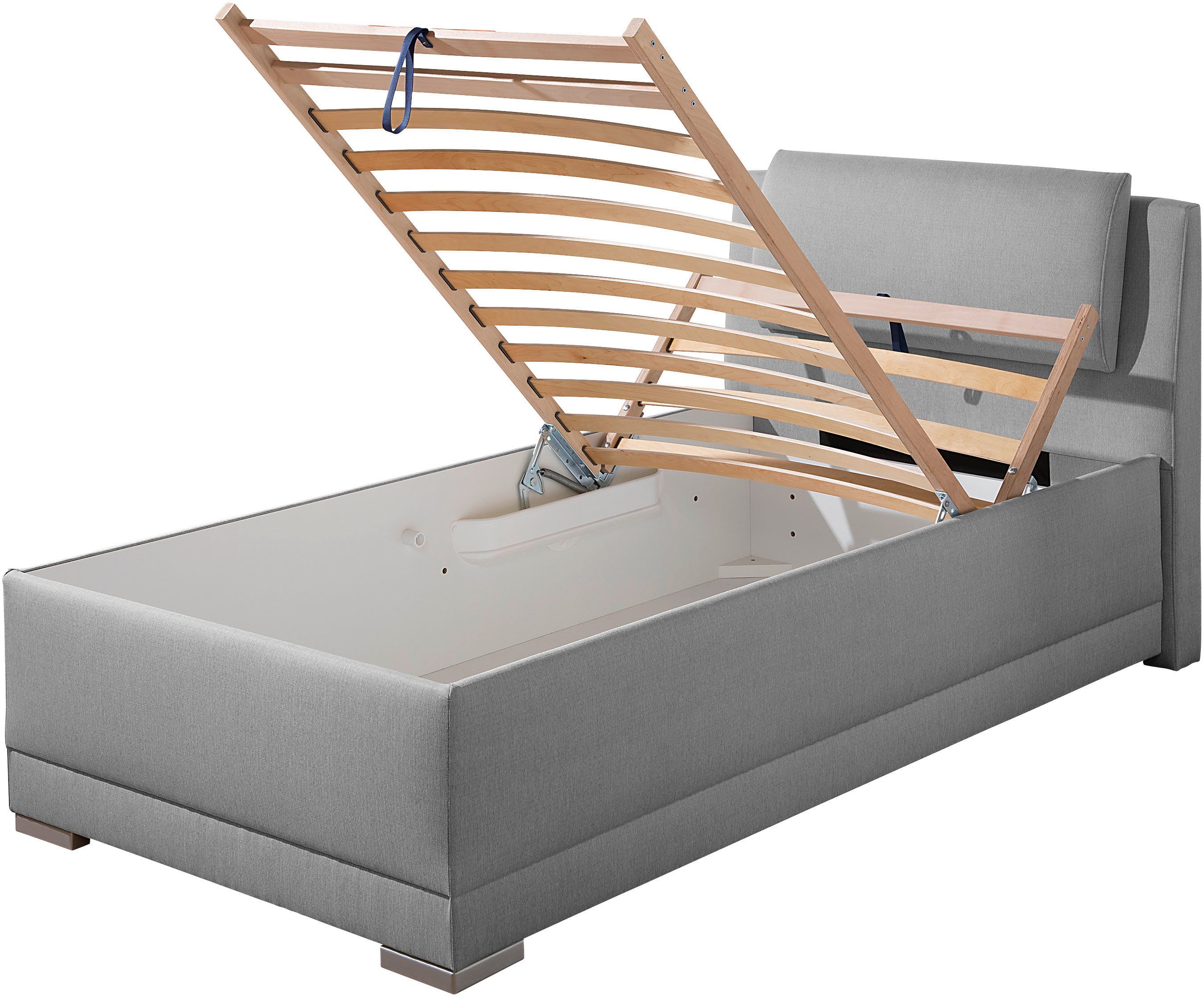Maintal Gestoffeerd bed Oderzo met bedkist, verstelbare hoofdsteun, matrassen in h2 of h3 ter keuze