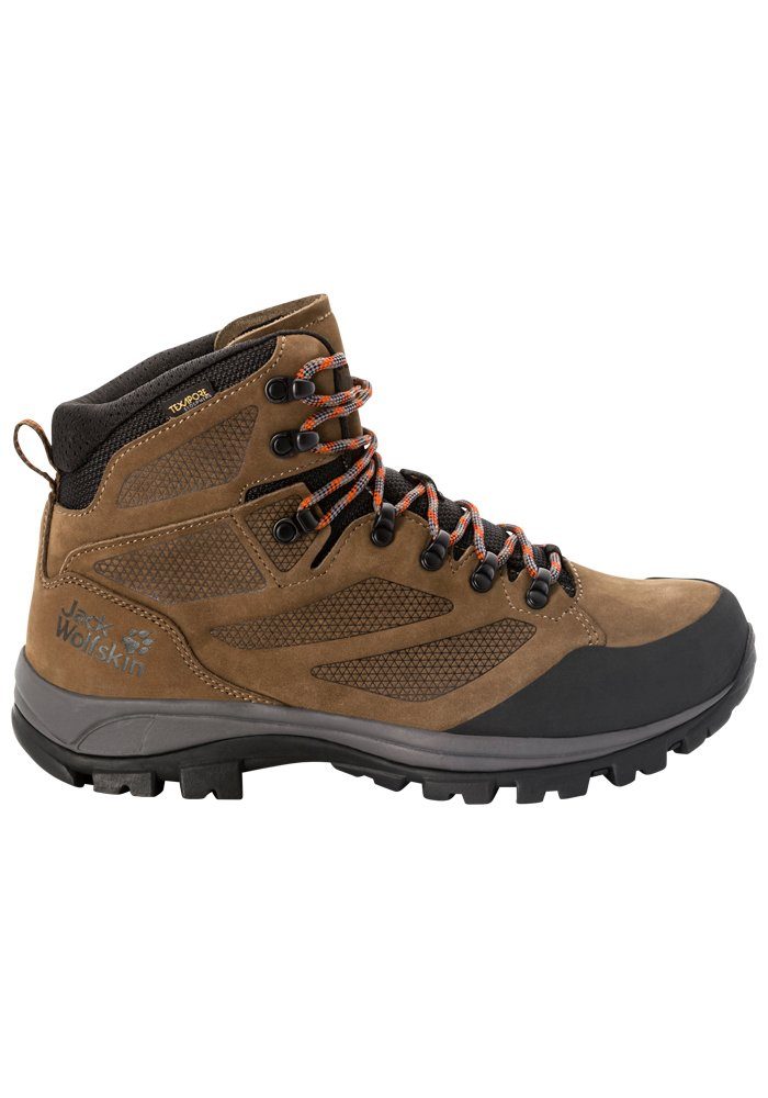 Jack Wolfskin Trekkingschoenen REBELLION TEXAPORE MID M heren wandel & trekkingschoenen maat 46 EU bruin