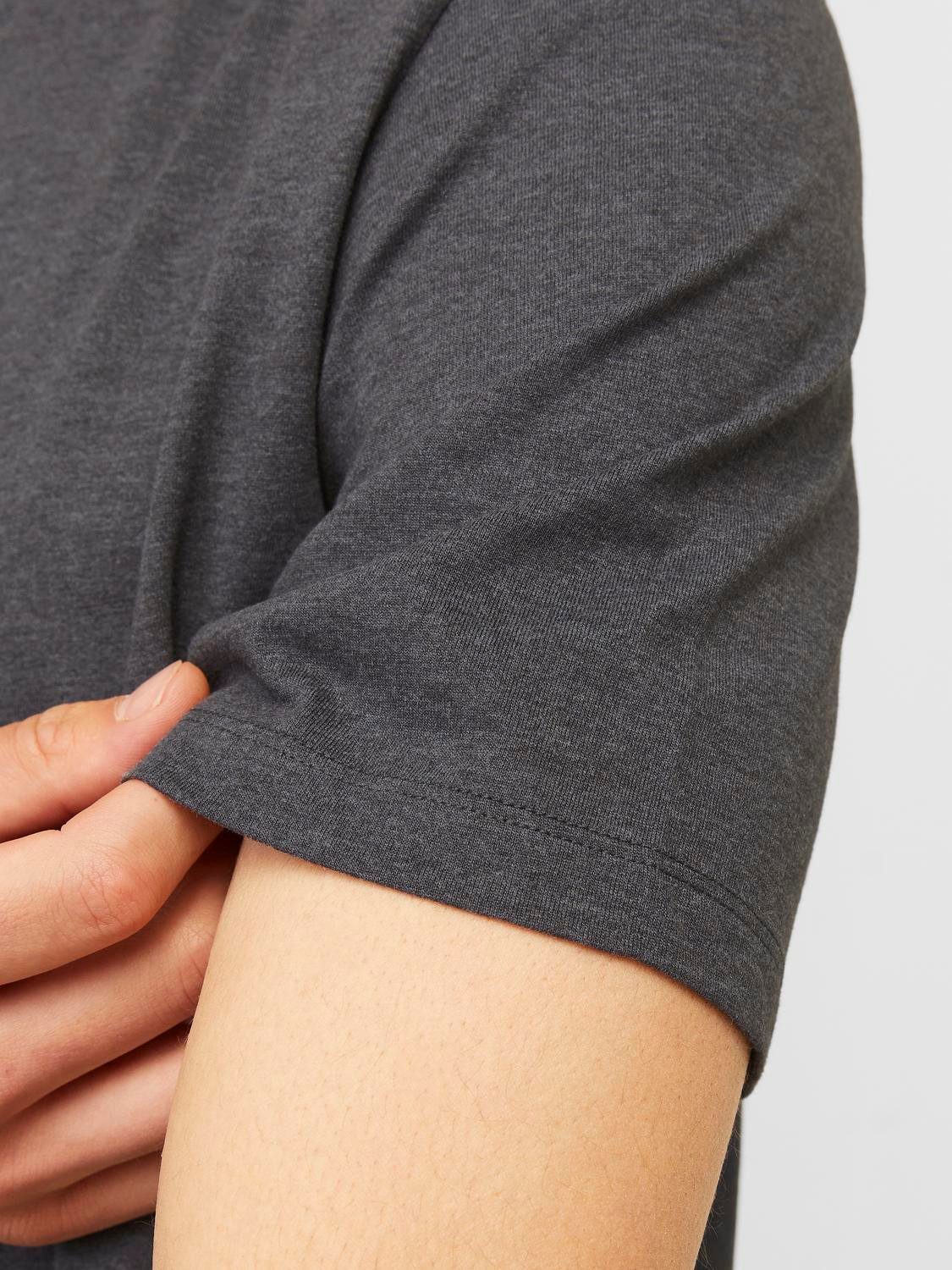 Jack & Jones Shirt met ronde hals JJEORGANIC MELANGE TEE SS O-NECK NOOS