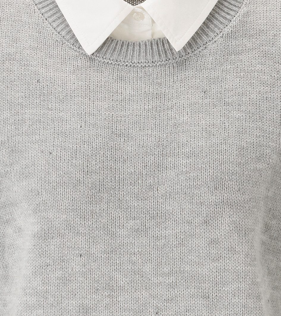 Aniston CASUAL Gebreide trui met blouse-inzet - nieuwe collectie