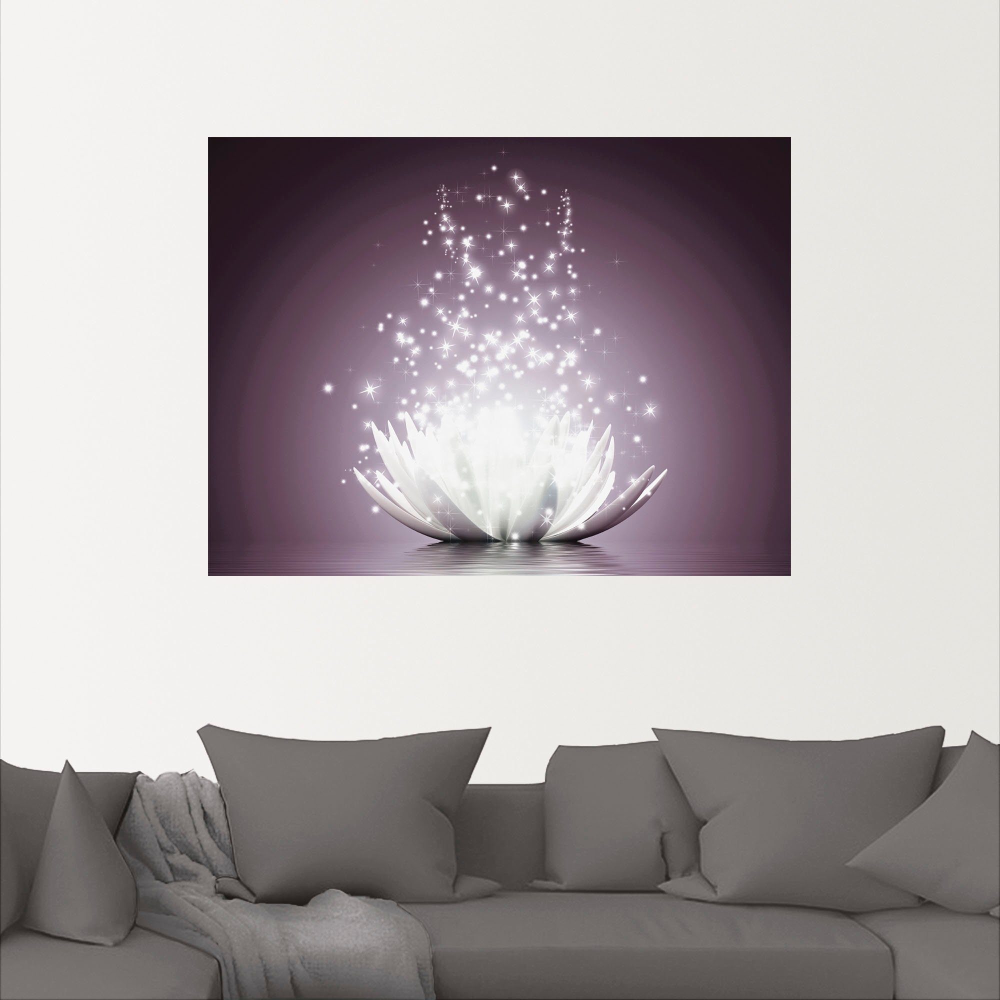 Artland Artprint Magie van de lotusbloem als artprint op linnen, poster, muursticker in verschillende maten