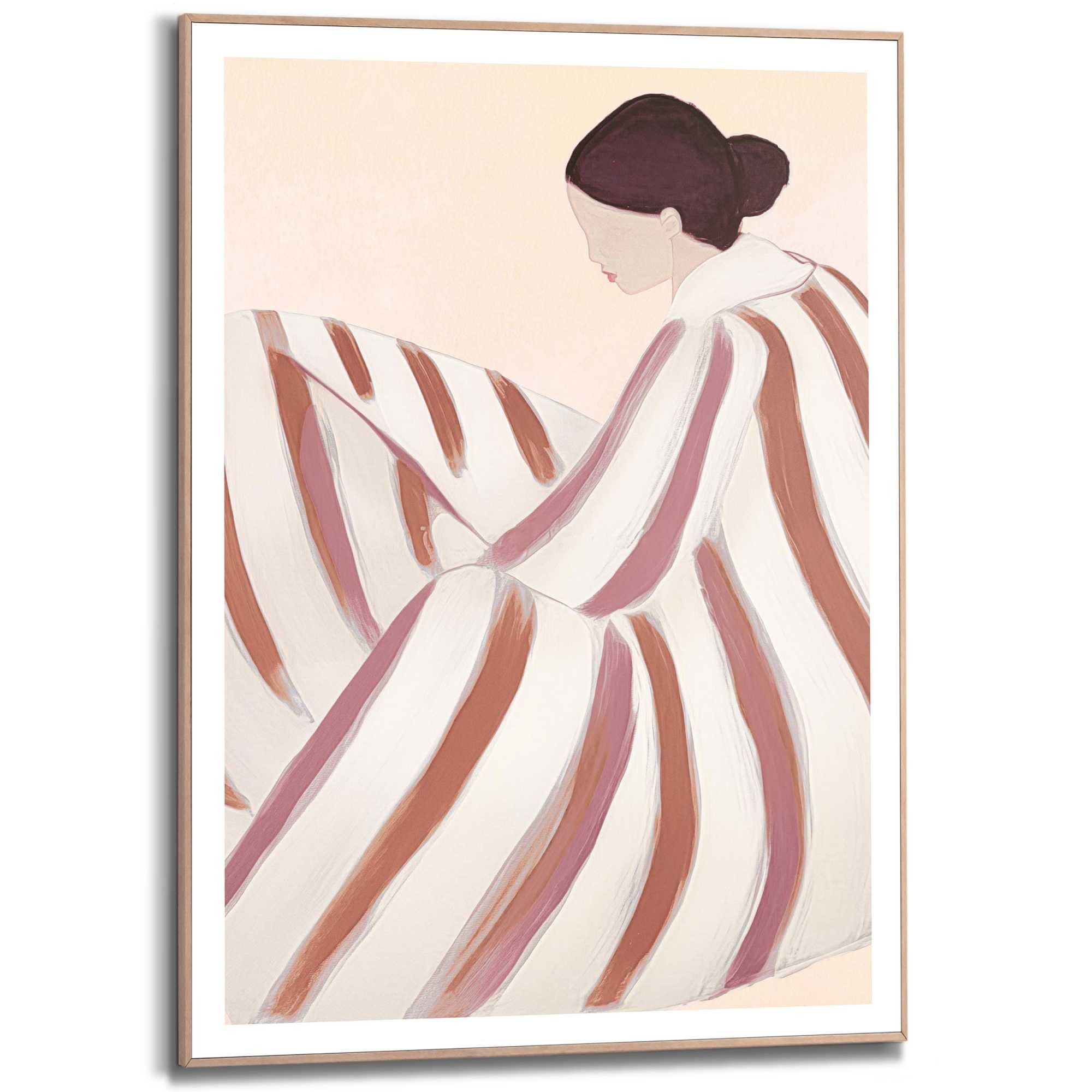 Reinders! Artprint met lijst Striped Figure