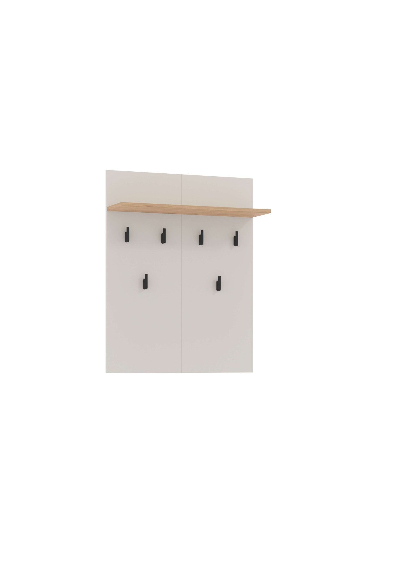 Home affaire Kapstokpaneel Belfort, wandrek met 6 haken, met rek, breedte 66 cm Wandgarderobe, ophanghaak, hoogte 83 cm, in kasjmierkleur