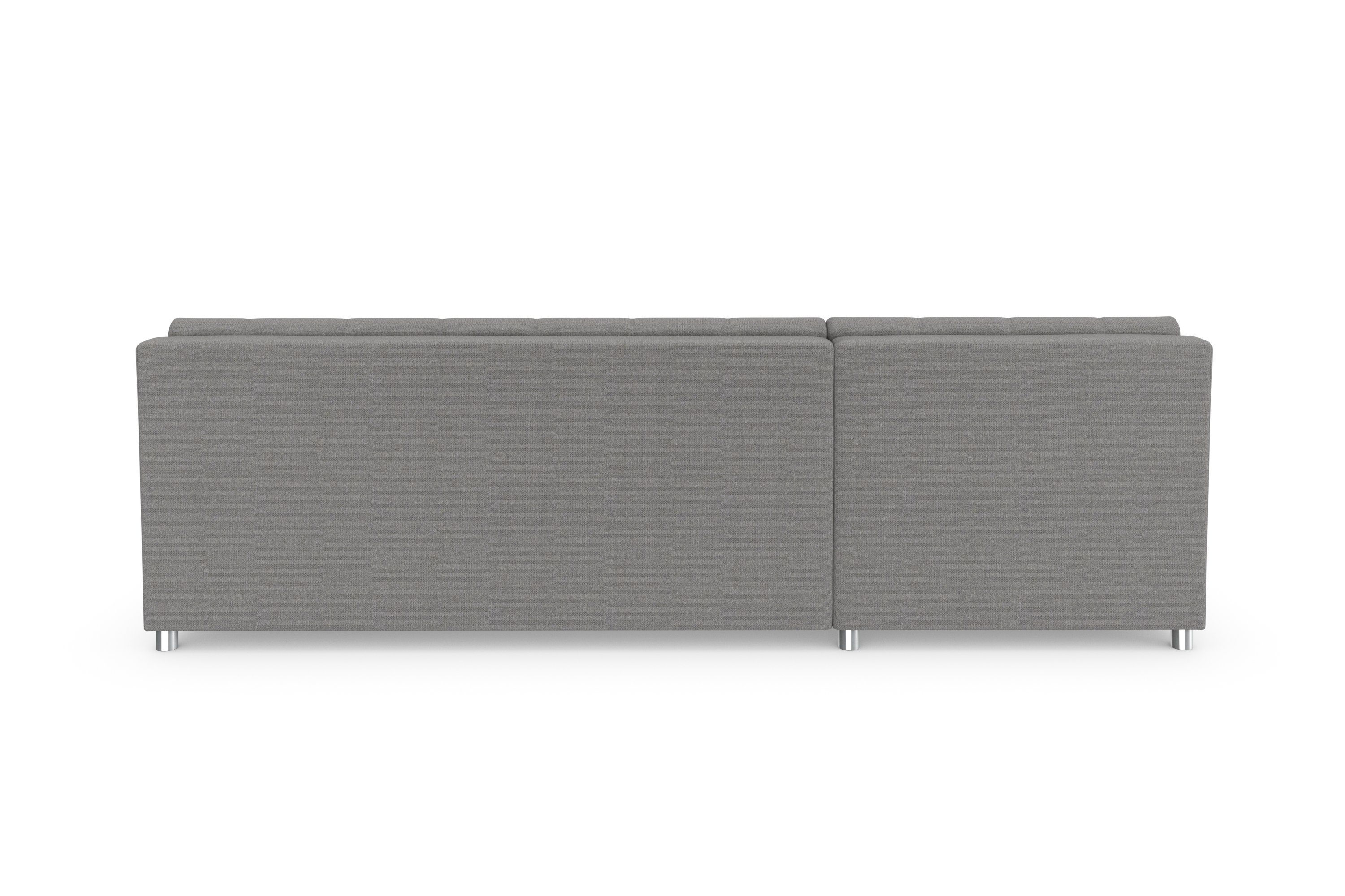 DOMO collection Hoekbank Treviso veel bekledingen, ook in cord, L-vorm, B/D/H: 267/80/83 cm optioneel met slaapbank functie, incl. sierkussens, hoogwaardig doorgestikt patroon
