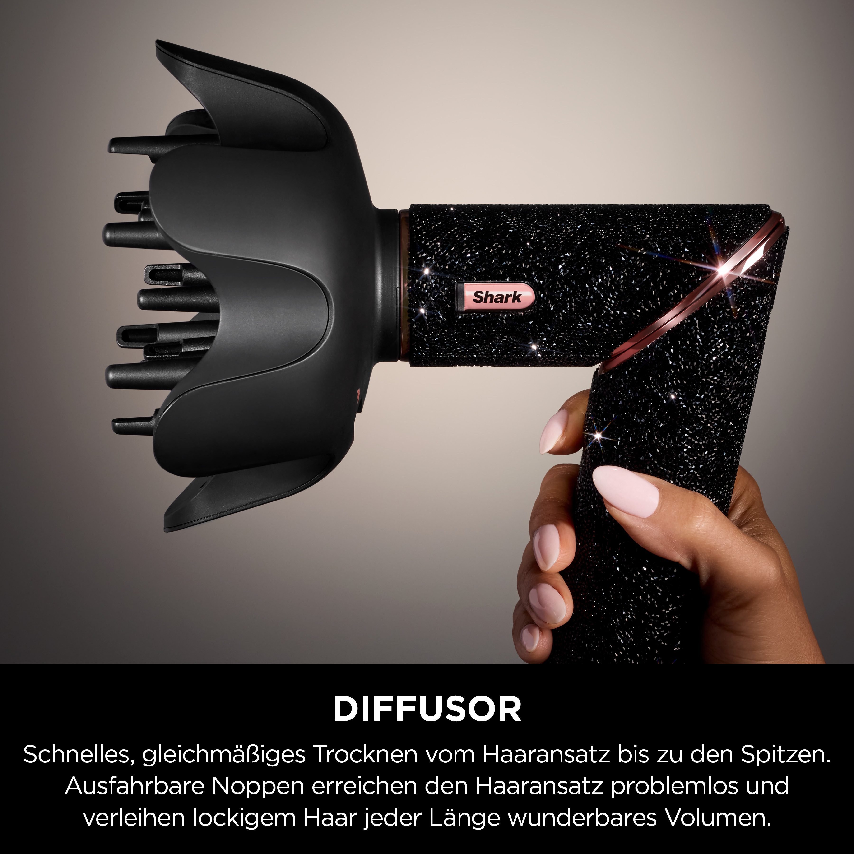 Shark Multihaarstyler FlexStyle 5-in-1 Haarstyler und -trockner - Black Diamond HD446JBEU