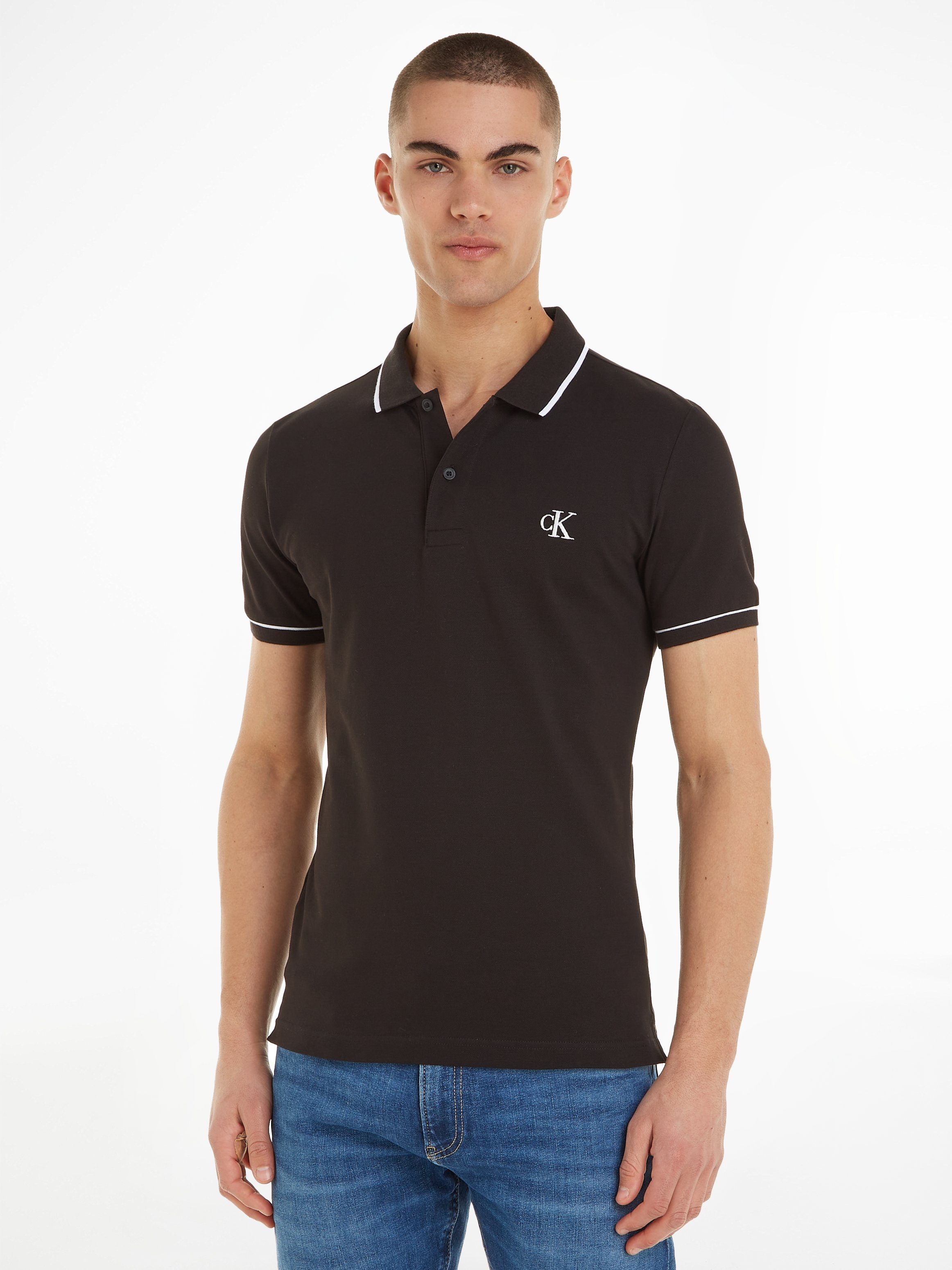 Calvin Klein Poloshirt CK ESSENTIAL TIPPING SLIM POLO
