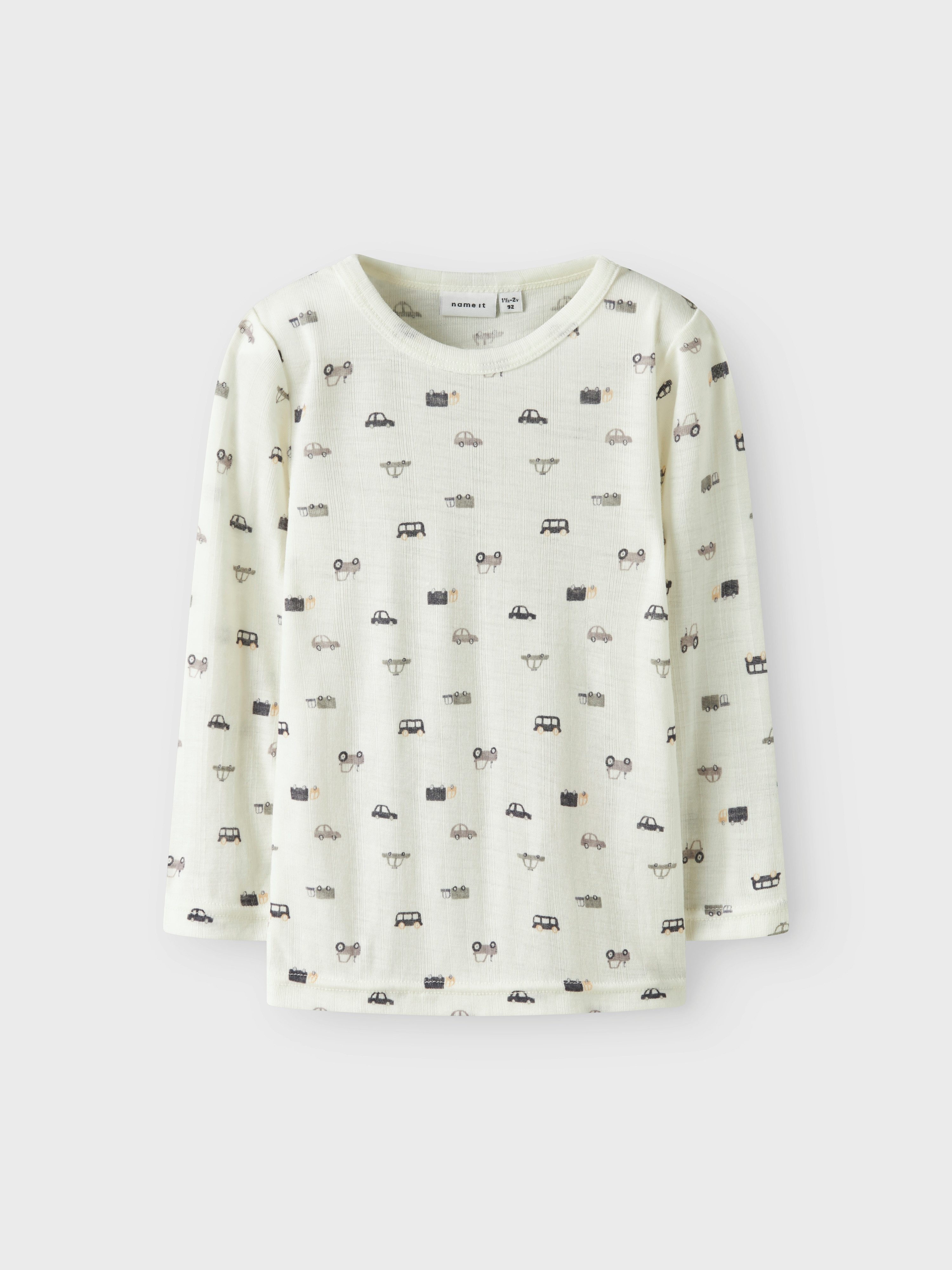 Name It Shirt met lange mouwen NMMWANG WOOL NEEDLE LS TOP NOOS