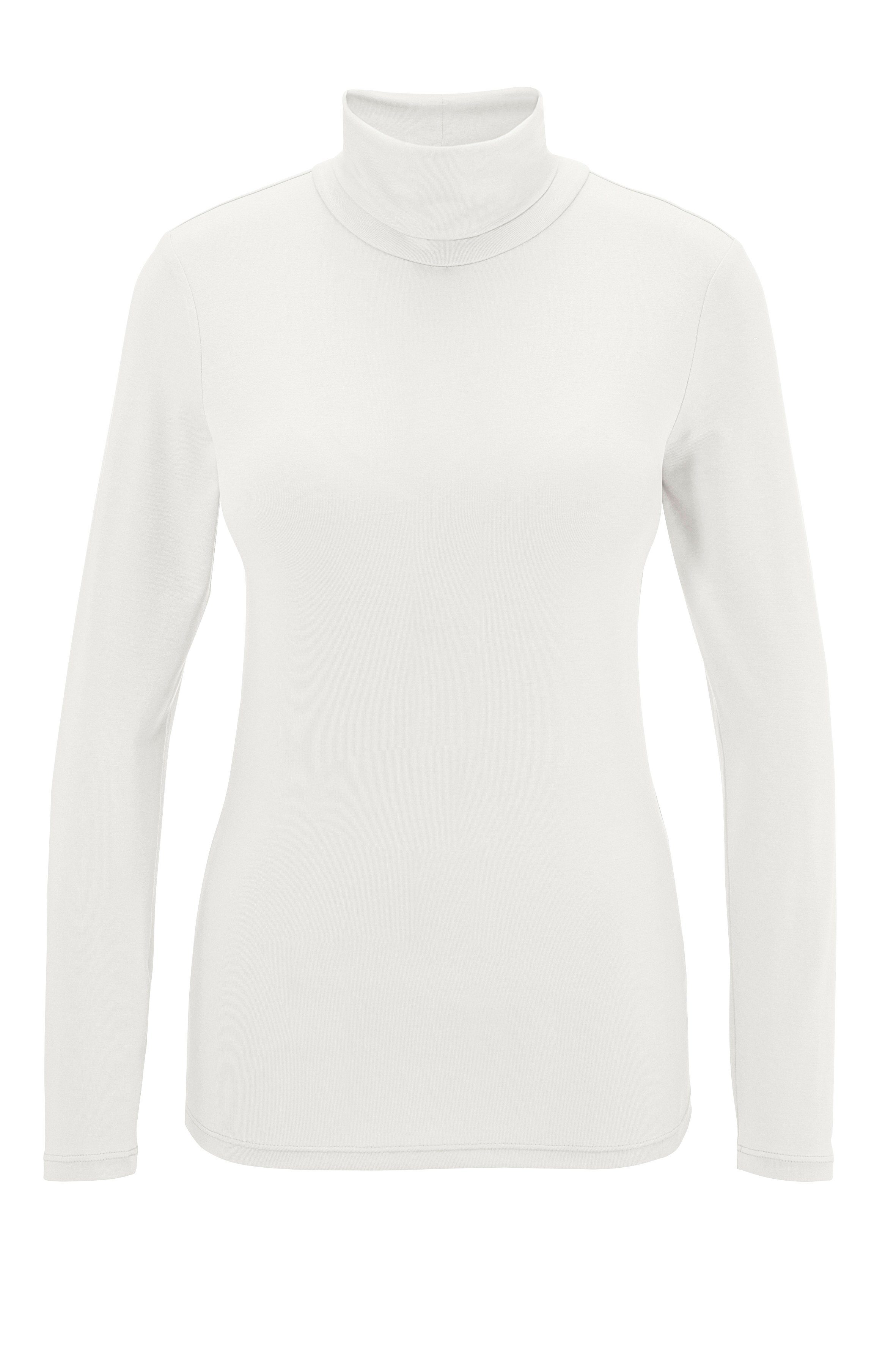 Aniston CASUAL Colshirt in zwart met bonte print of 4 trendy effen kleuren
