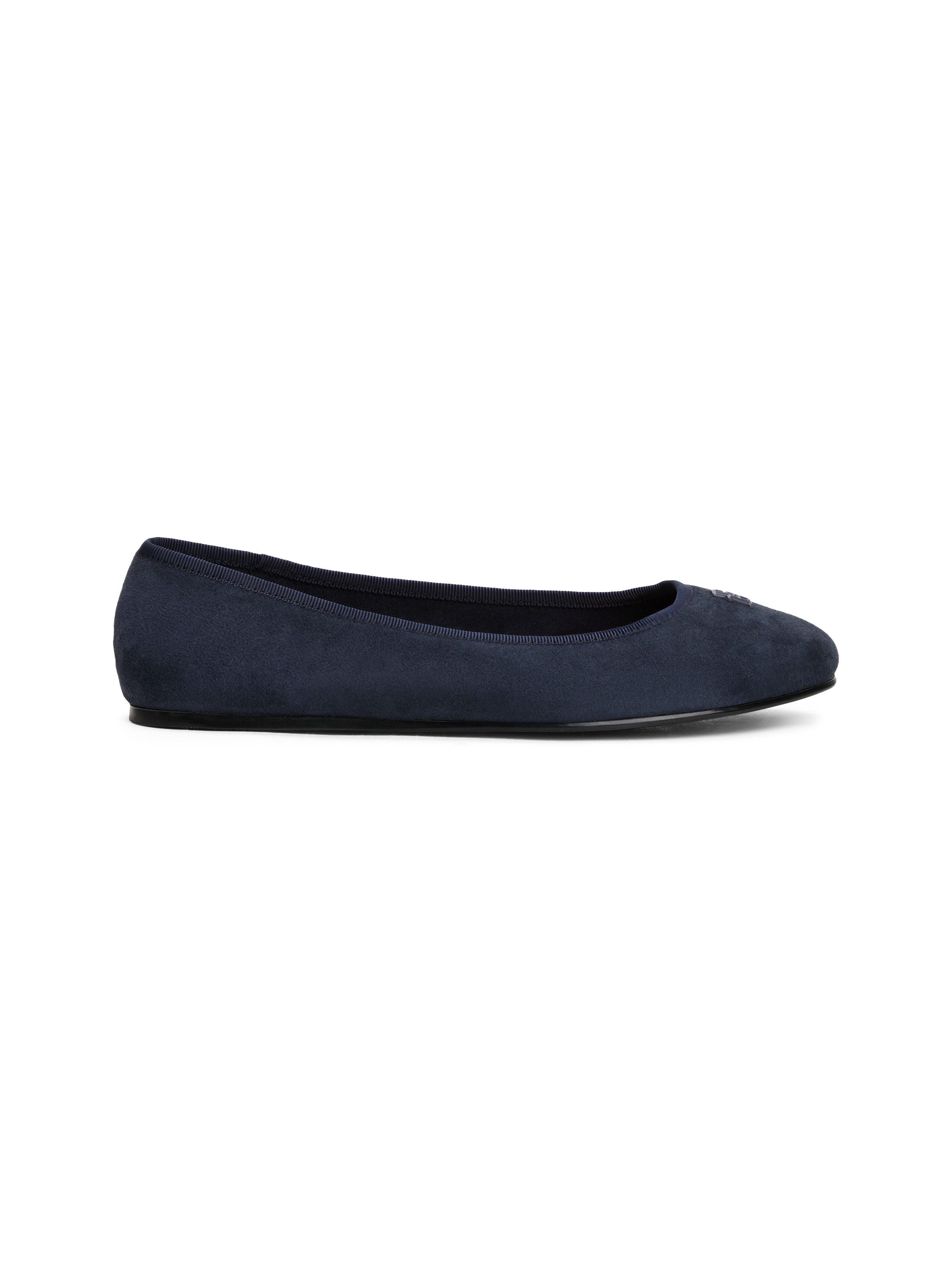 Tommy Hilfiger Ballerina's TH HARDWARE SUEDE BALLERINA , flats, zakelijke schoen, comfortschoen, instapschoen met th-logo
