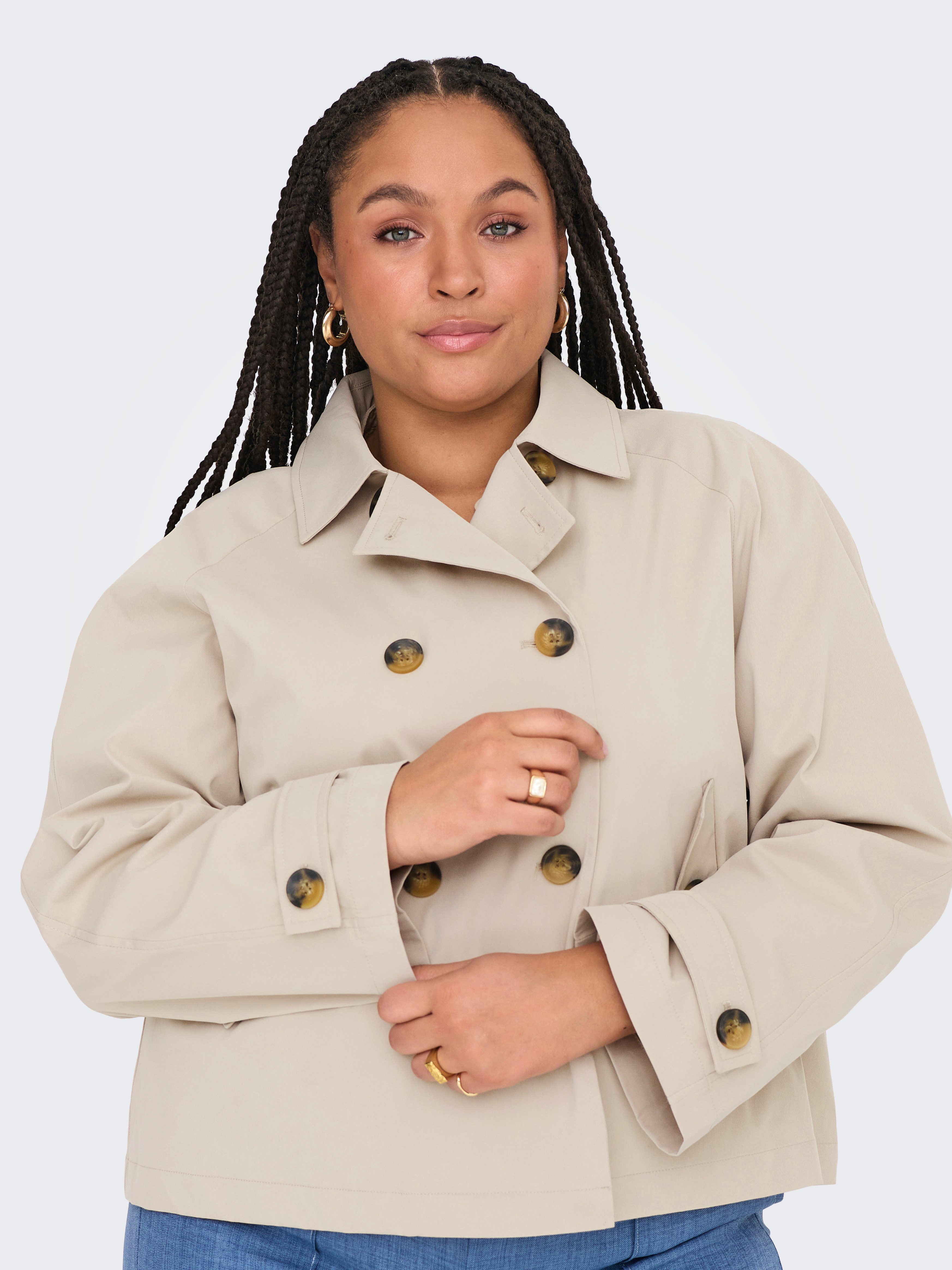 ONLY CARMAKOMA Kort jack CARAPRIL LIFE SHORT TRENCHCOAT OTW NOOS