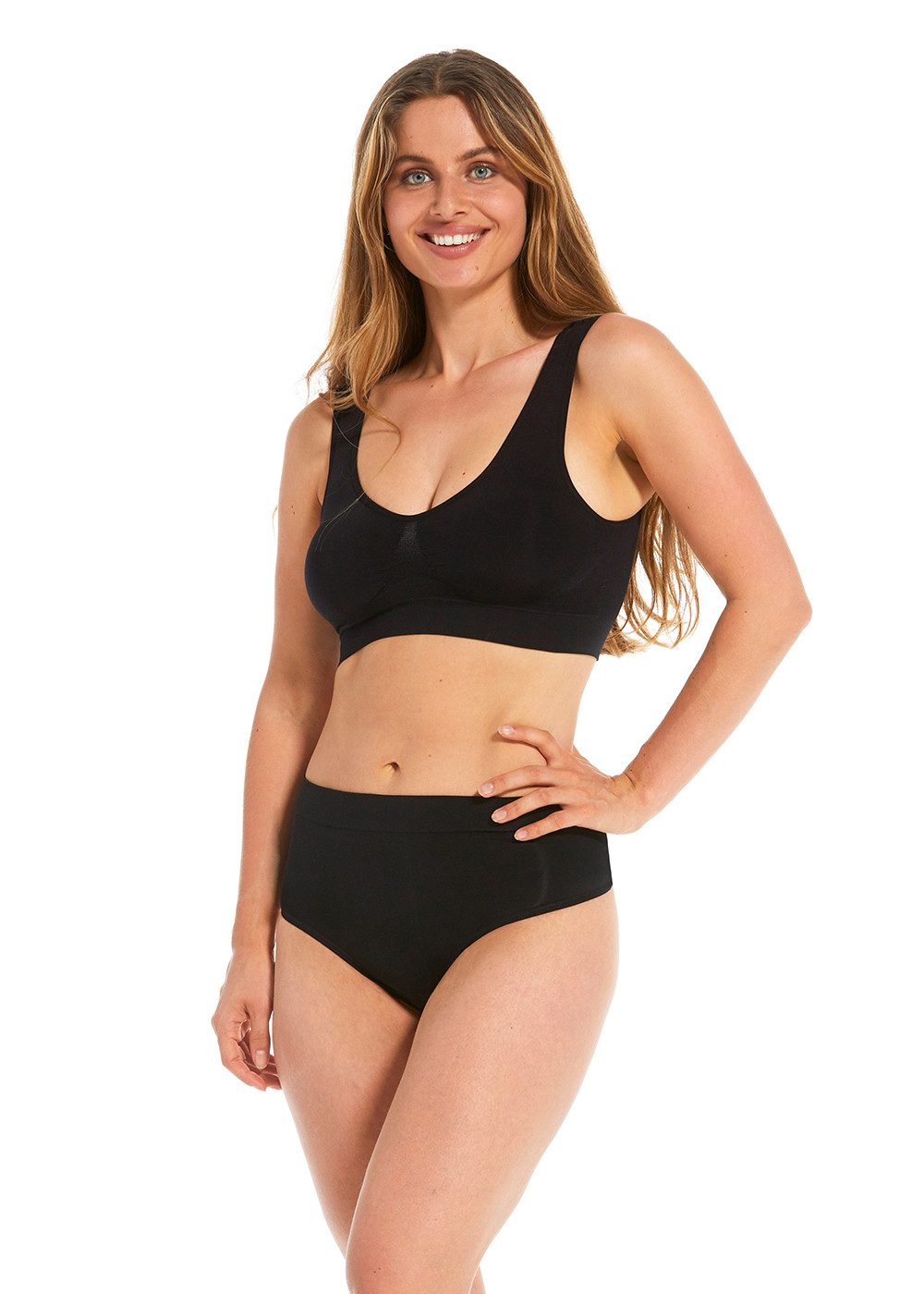 Magic Body Fashion Correctie string Comfort Thong gladde, naadloze afwerking voor een onzichtbare uitstraling slips zwart
