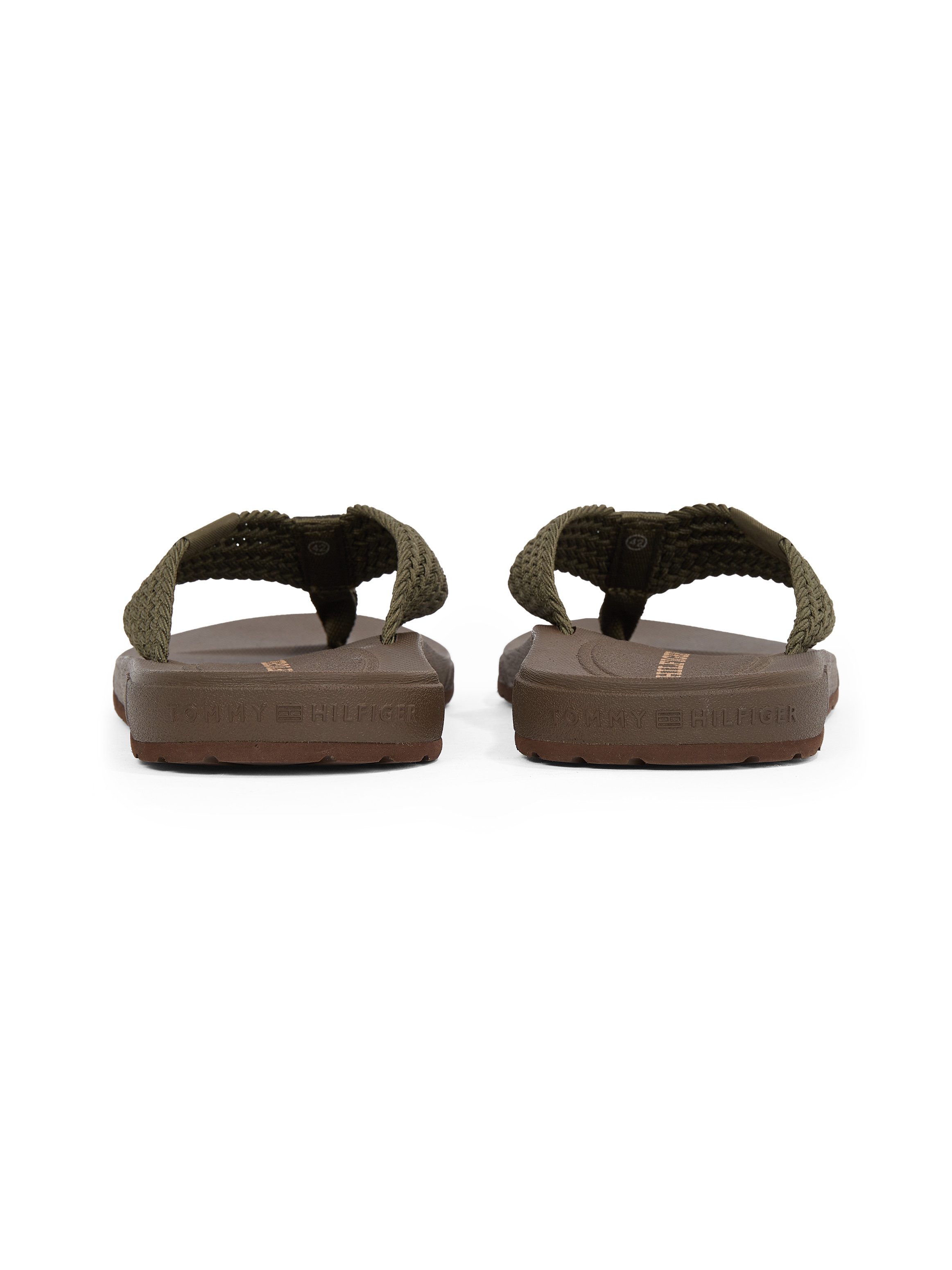 Tommy Hilfiger Teenslippers MOLDED HILFIGER WEB BEACH SANDAL , zomer schoen, flats, strand schoen met zij logo-opdruk