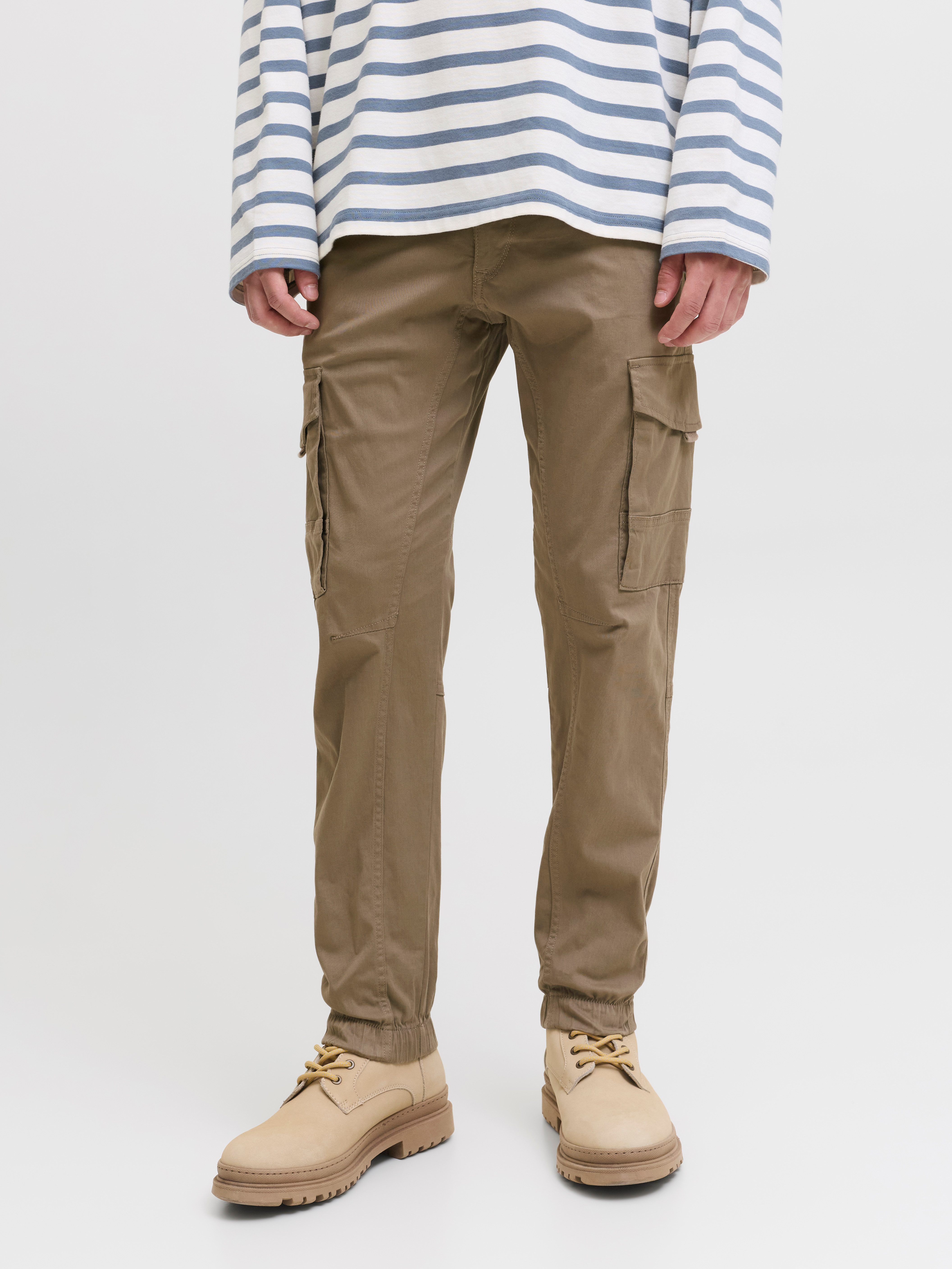 Jack & Jones Cargobroek JPSTPAUL JJFLAKE CARGO NOOS heren cargobroeken maat 34 bruin