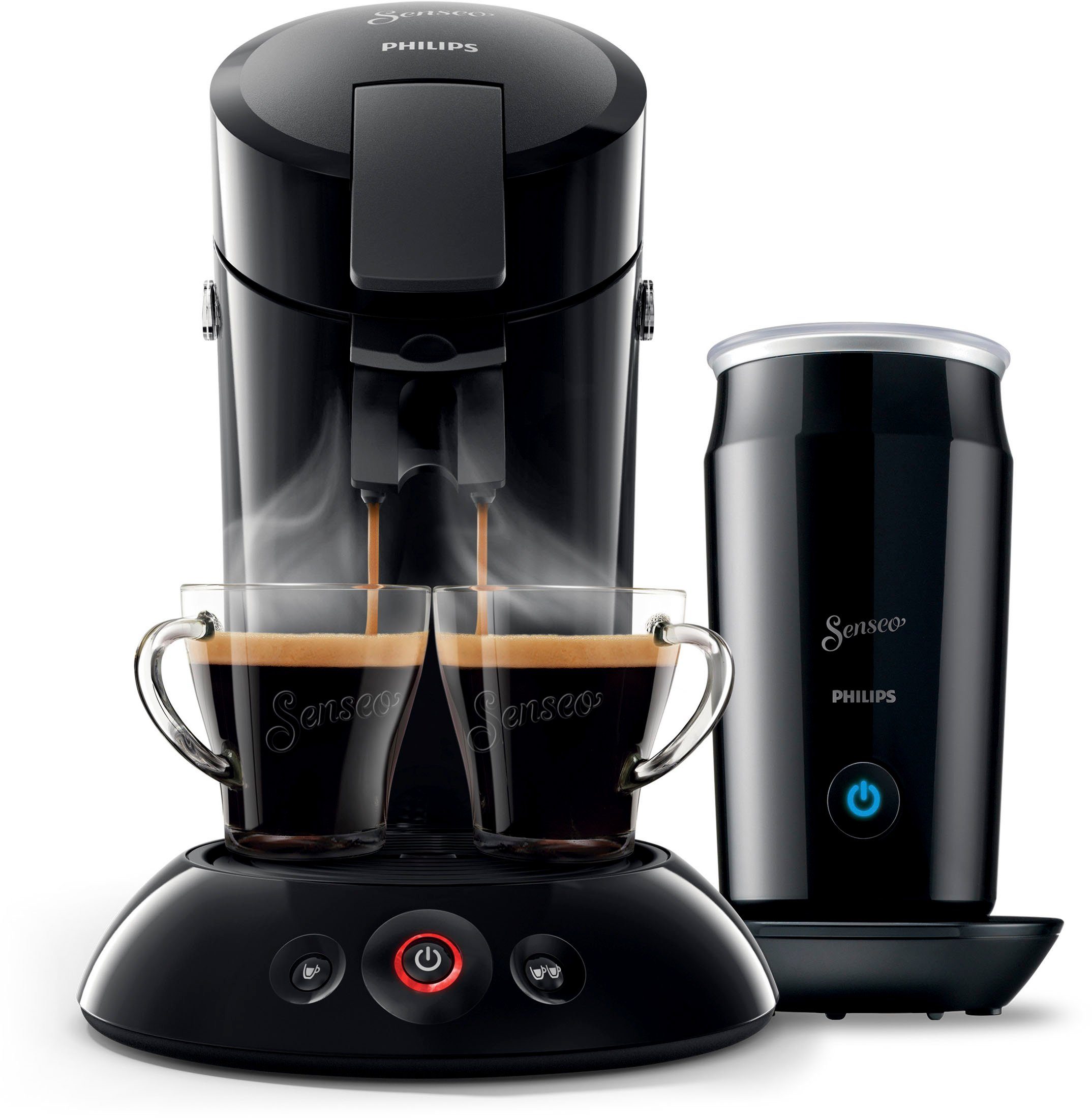 Senseo Koffiepadautomaat Original HD6553/65, inclusief melkopschuimer ter waarde van € 79,99 vap