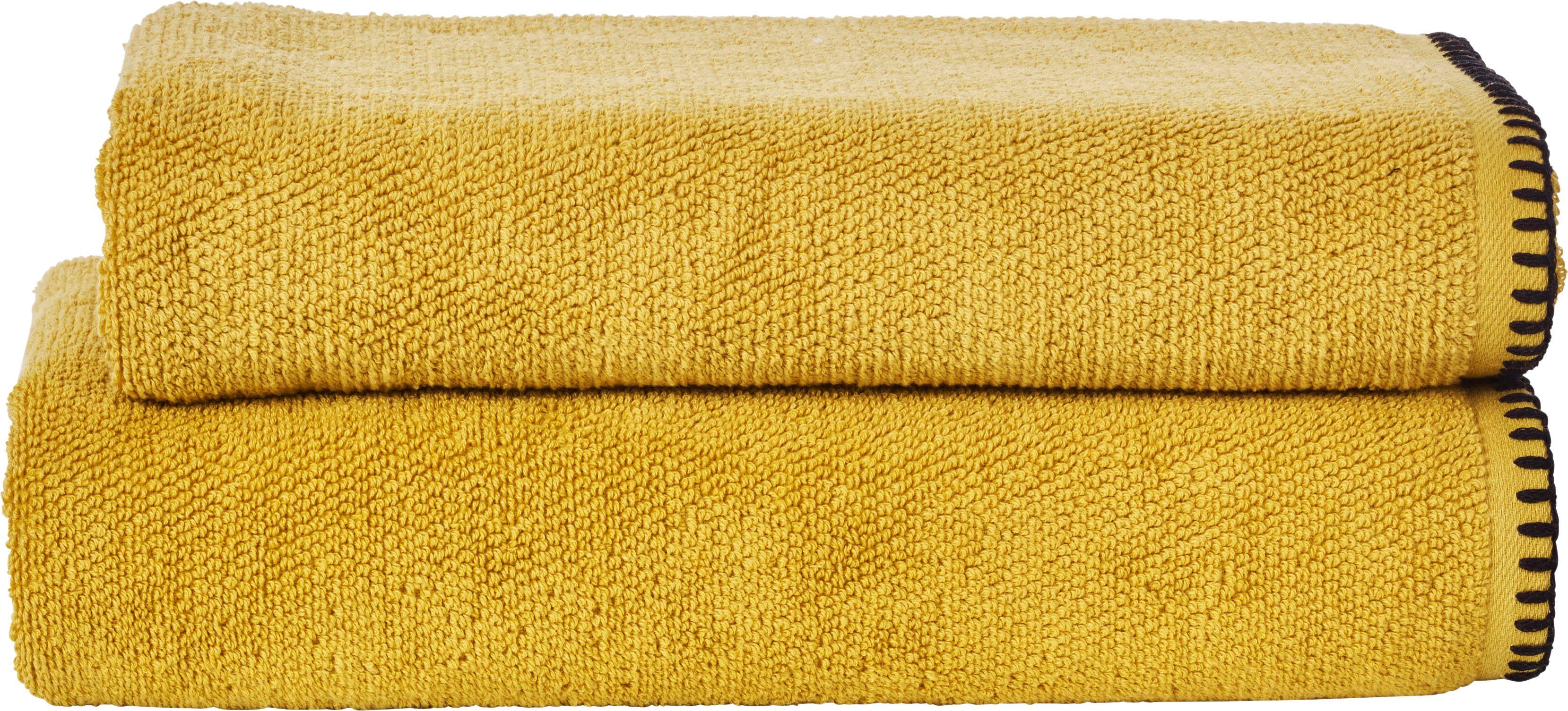 done.® Douchelaken Deluxe Prime Unikleuren, hotelkwaliteit van hoogwaardige gedraaide badstof, met siernaad (1 stuk)