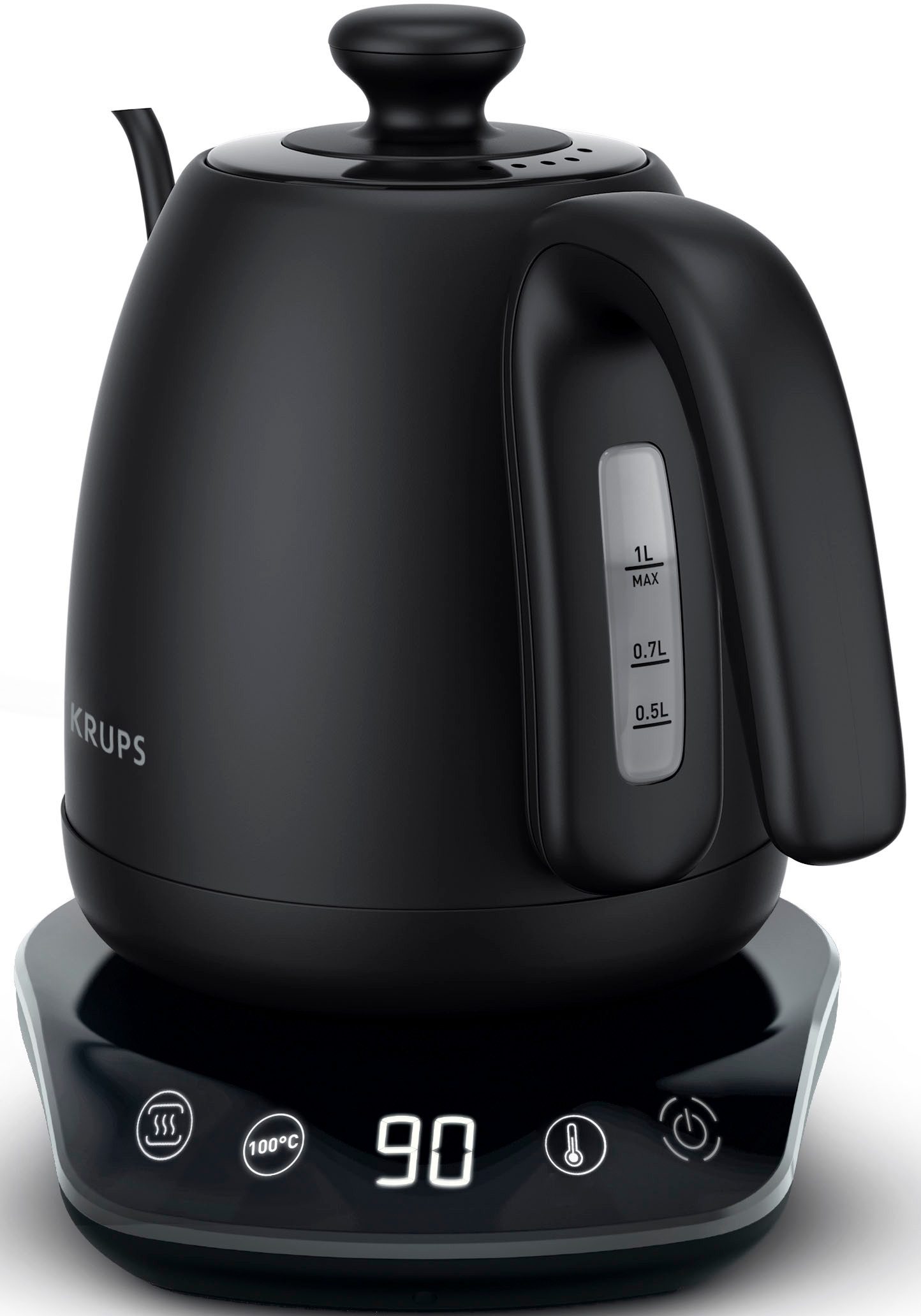 Krups Waterkoker BW9238 coffee control Gooseneck, 1 l, Zwanenhals-uitloop, 1 L, digitale weergave, 8 instellingen