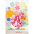 baby born poppenkleding kleid bluemchen, 43 cm met kleerhanger roze