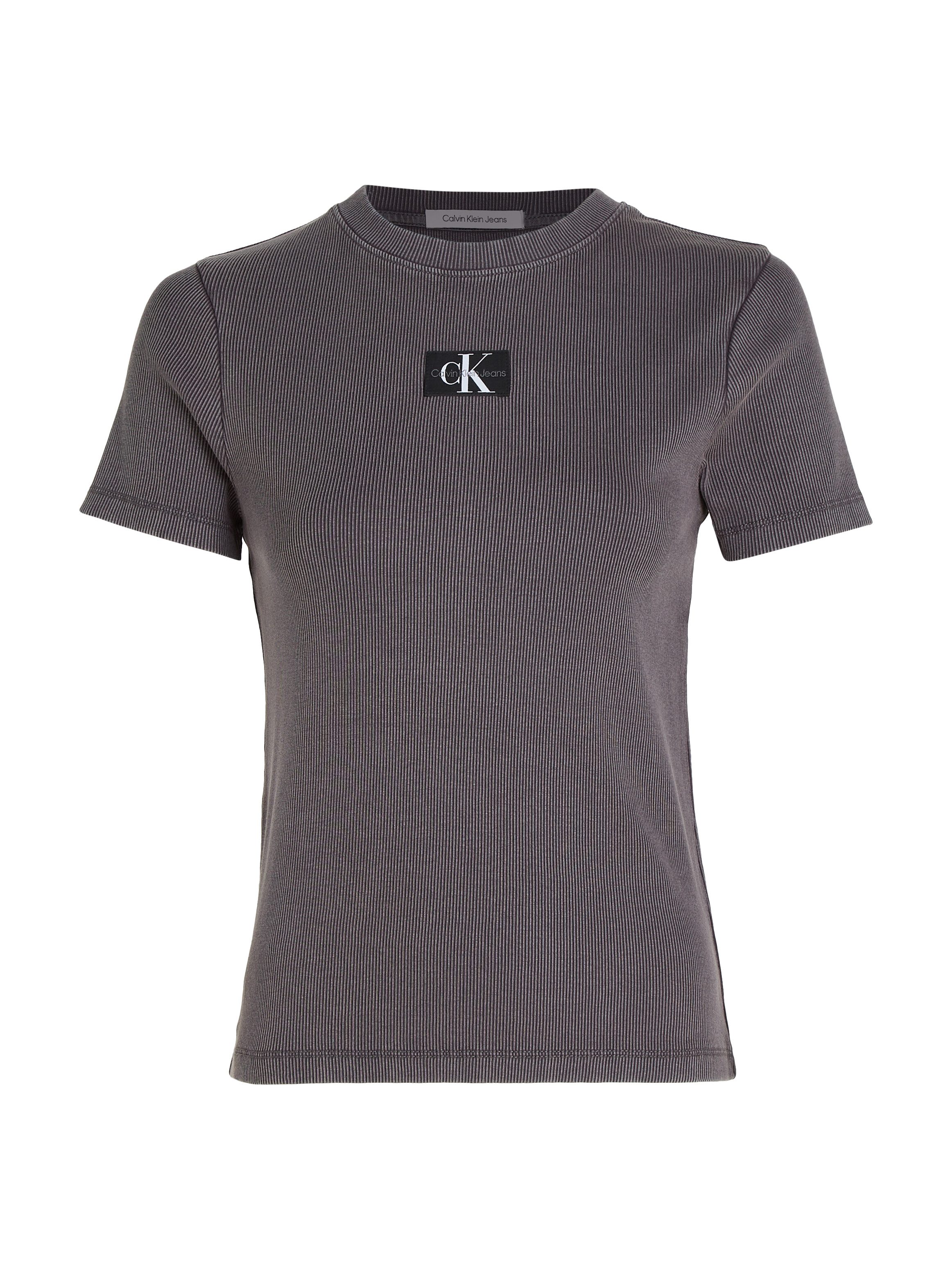 Calvin Klein T-shirt WASHED WOVEN LABEL RIB BABY TEE
