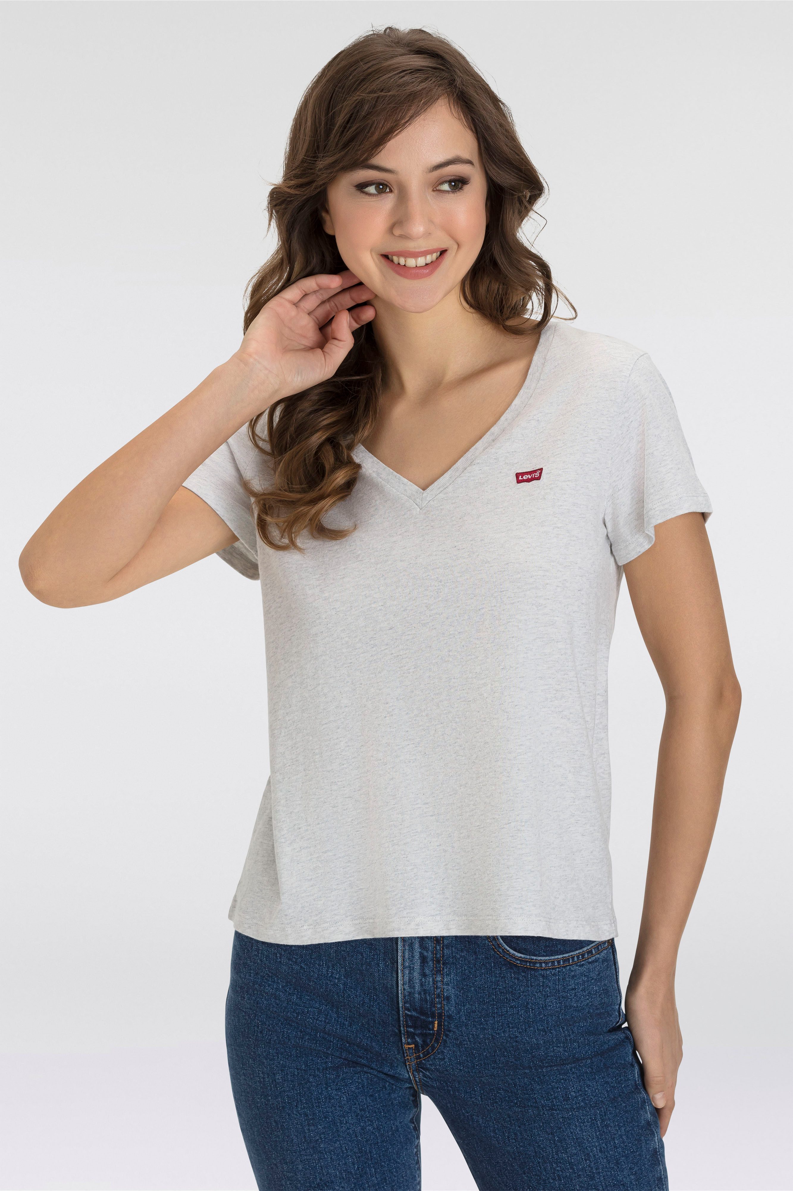 Levi's® Shirt met V-hals Perfect Tee met klein batwing-logo