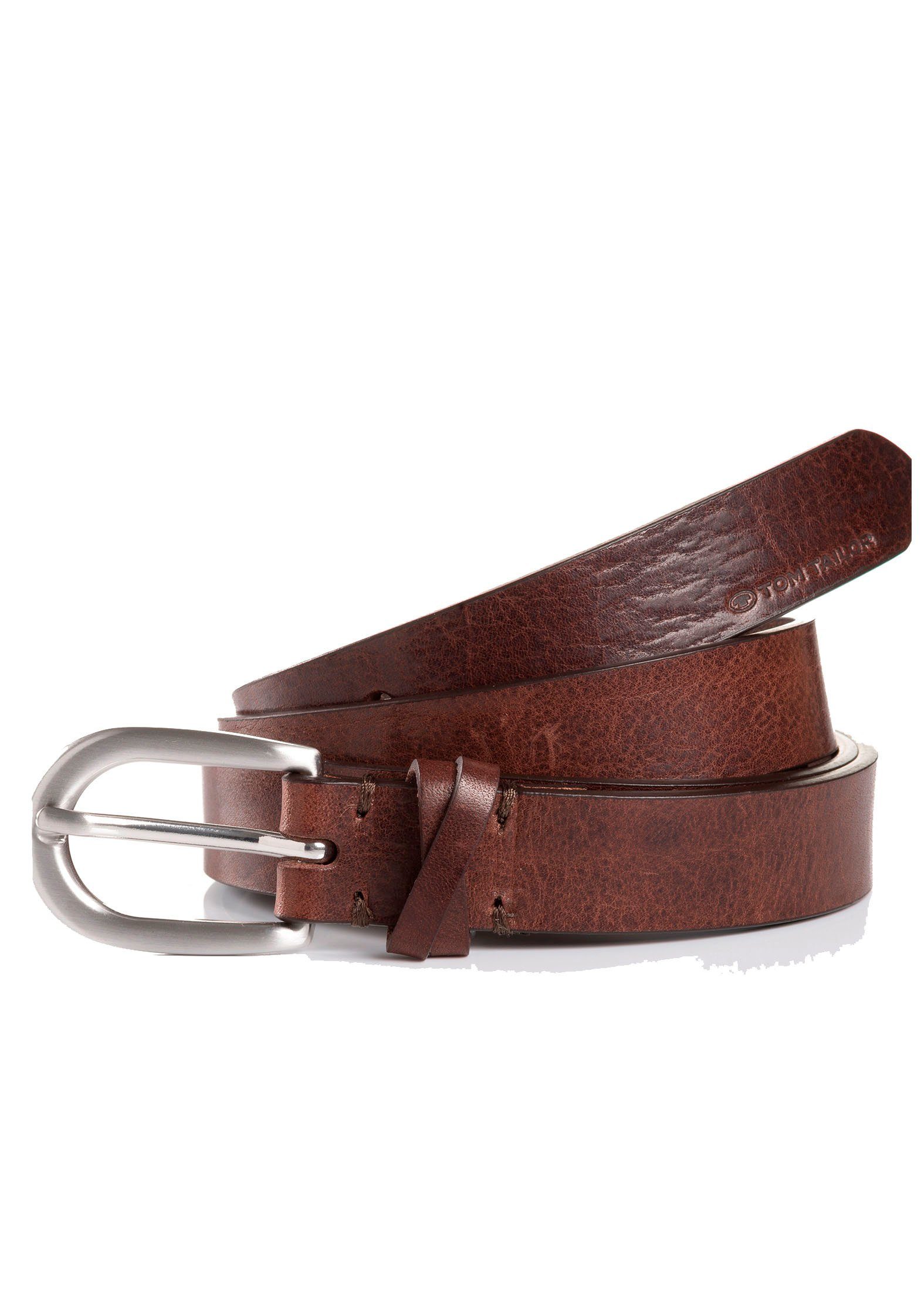 Tom Tailor Leren riem TTNELLY 2 cm brede damesriem, modieus veelzijdig